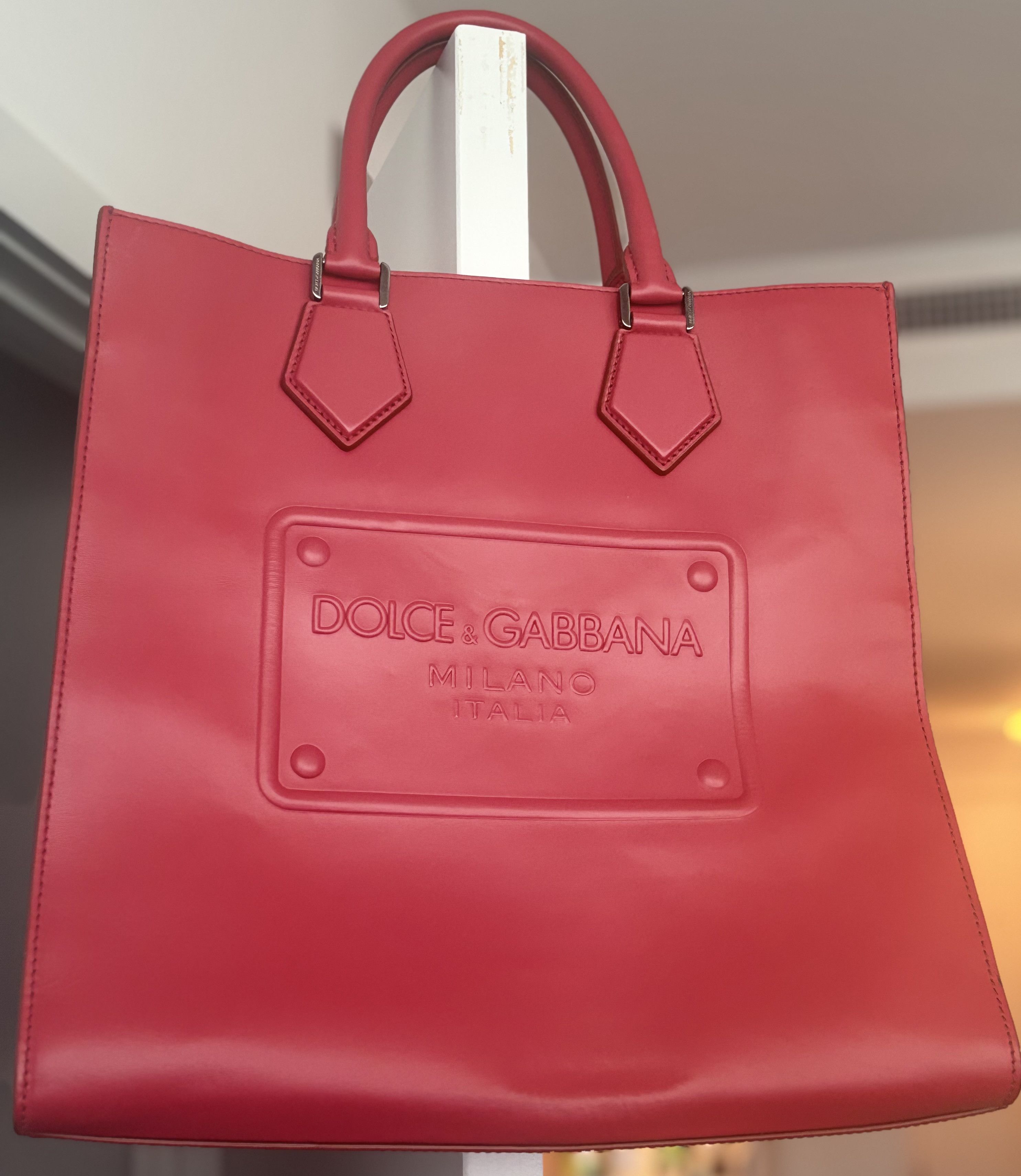 Dolce & Gabbana Dolce & Gabbana Logo Embossed Leather Tote Size ONE SIZE - 2 Thumbnail