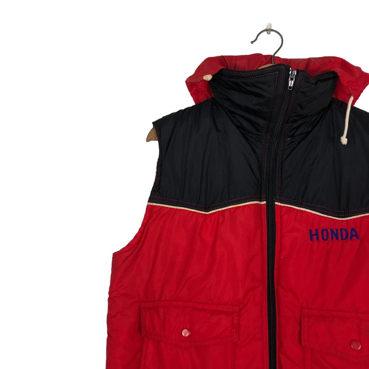 Honda 🔥Vintage Puffer Vest Racing Jacket Tank Top Honda Big Logo Size US L / EU 52-54 / 3 - 7 Thumbnail