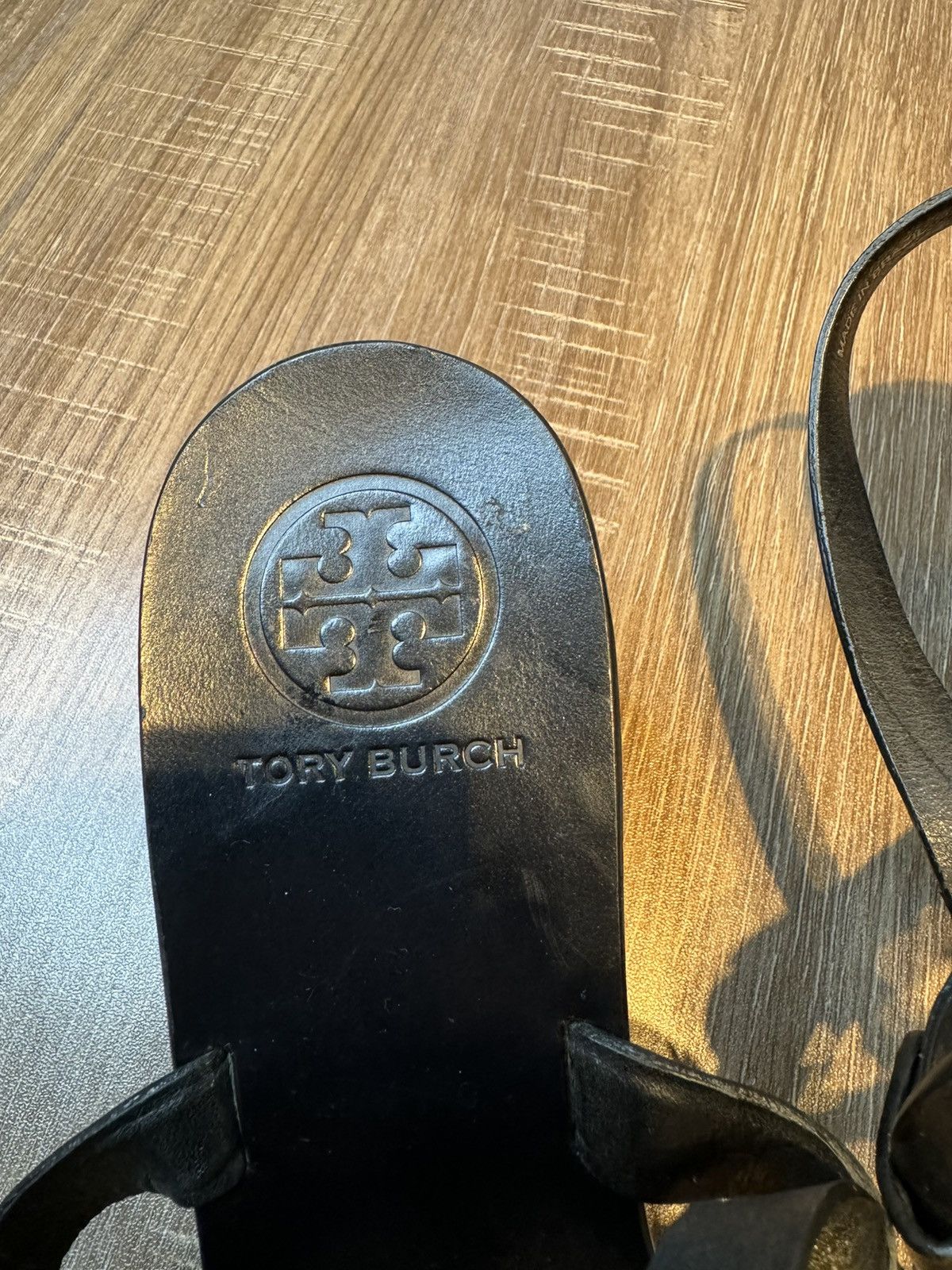Tory Burch Tory Burch Black Leather Holly Kitten Heel Sandals Size 8 Size US 8 / IT 38 - 8 Thumbnail