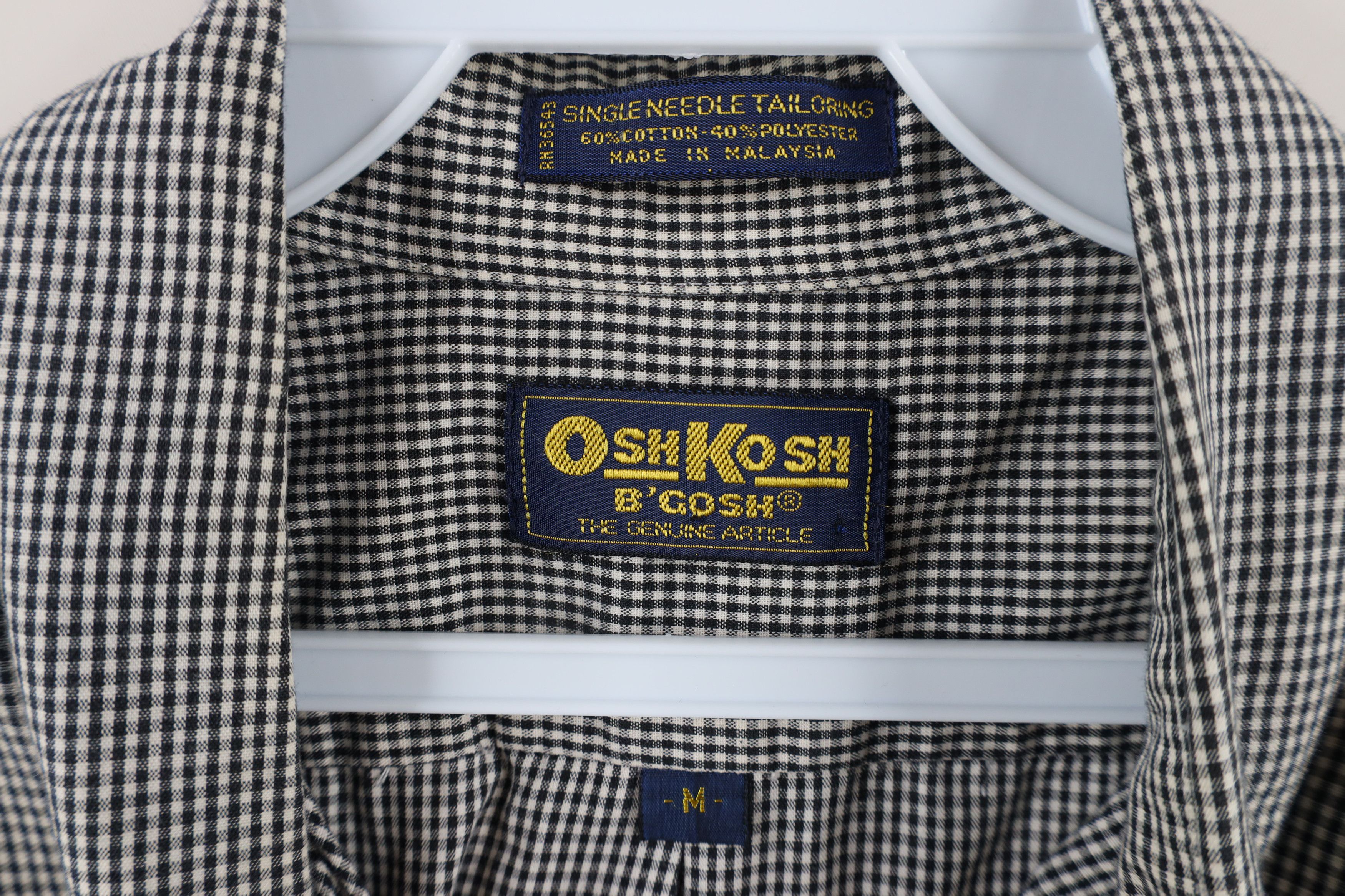 Vintage Vintage 90s OshKosh B'Gosh Tailoring Button Down Shirt Plaid Size US M / EU 48-50 / 2 - 7 Thumbnail