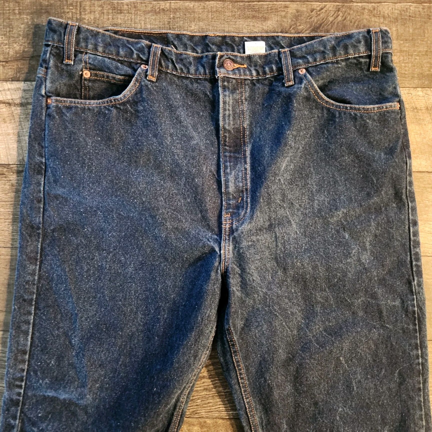 Levi's VINTAGE Levis 505 Orange Tab Jeans Regular 42x30 Denim Blue Mens 90s Straight Belt Pockets Comfortable Regular Fit Denim Blue Mens Jeans 90s Theme Size US 42 / EU 58 - 3 Thumbnail