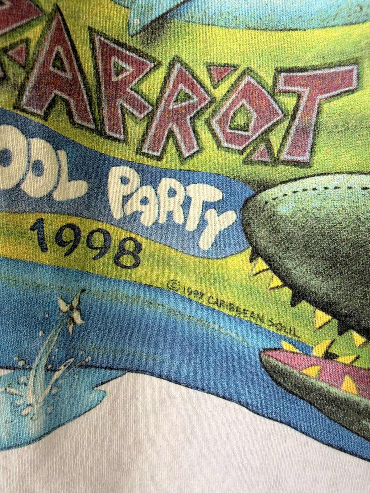 Caribbean Vintage 1998 Caribbean Soul "Parrot Pool Party" T-Shirt Size US XL / EU 56 / 4 - 3 Thumbnail
