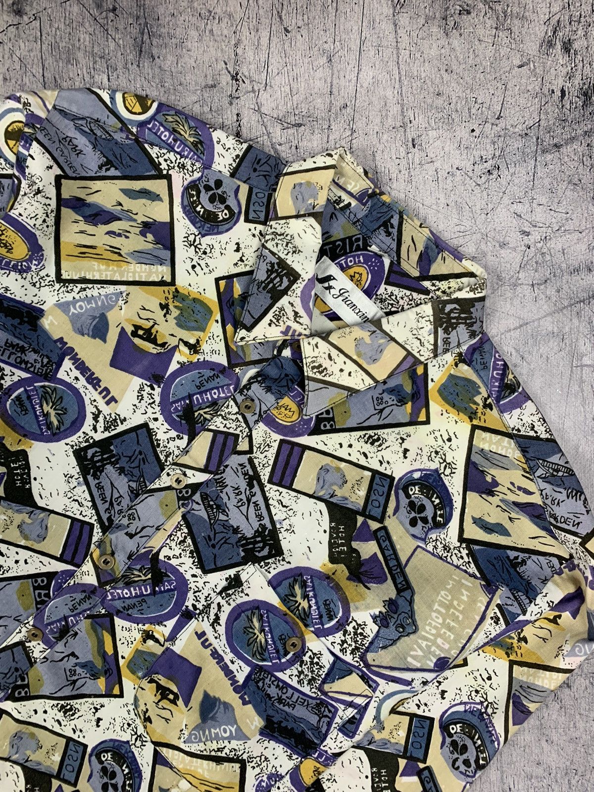 Vintage 1990s Vintage Crazy Shirt Long Sleebe Abstract Pattern Sz XL Size US XL / EU 56 / 4 - 2 Thumbnail