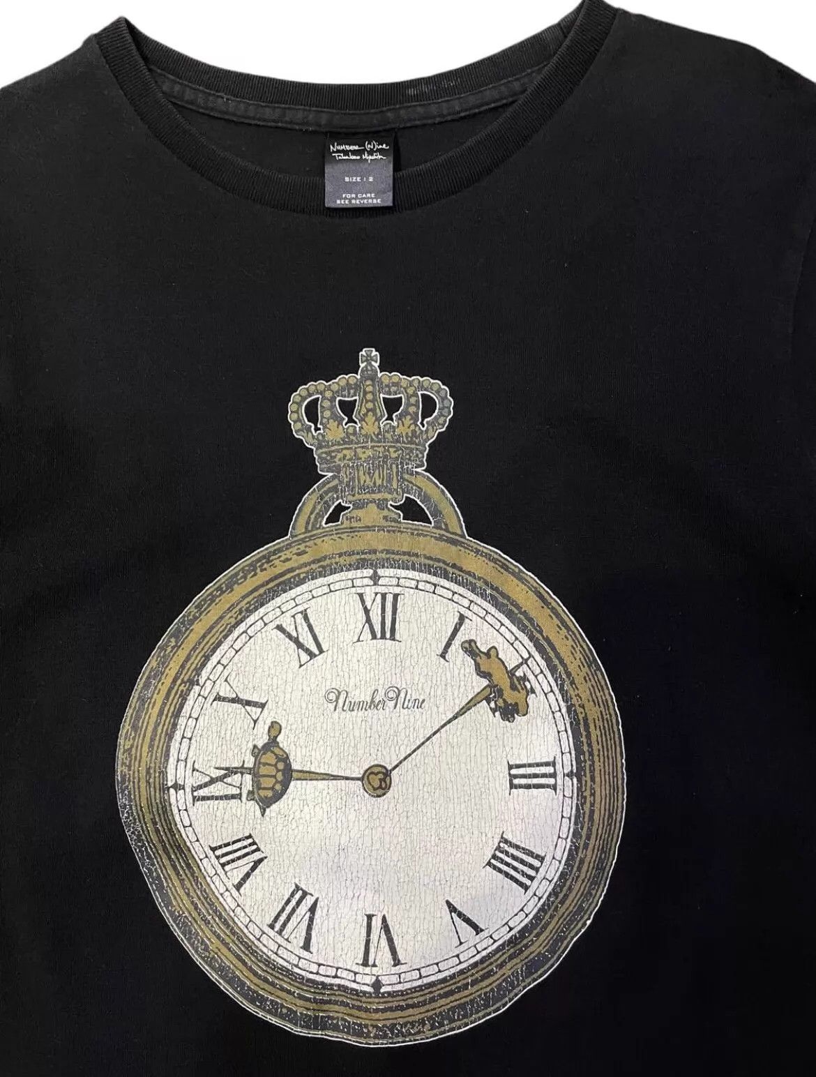 Number (N)ine Number Nine 2001 Vintage Clock Short Sleeve Tee Size US M / EU 48-50 / 2 - 2 Thumbnail