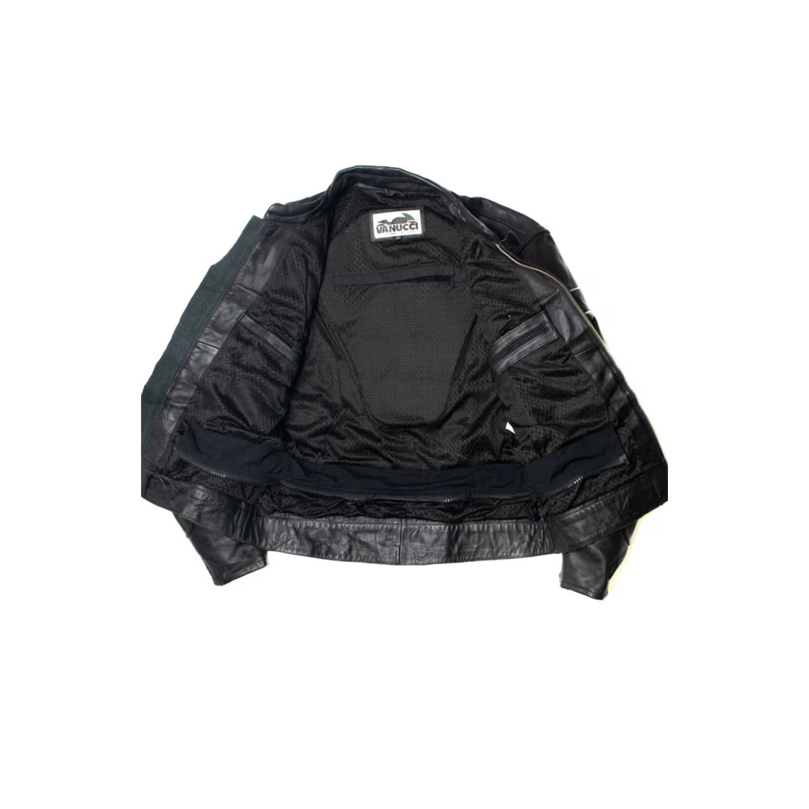 Vintage Vanucci Jacket Leather EN 1621-1 Vintage Black XL Men's, 2010s, Armored Motorcycle Racing Jacket Size US XL / EU 56 / 4 - 4 Thumbnail