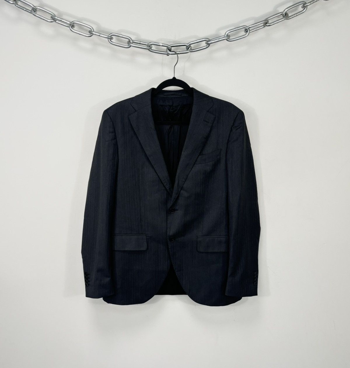 Luigi Bianchi Luigi Bianchi Sartoria Men’s Herringbone Wool Blazer Jacket Size 38R - 1 Thumbnail