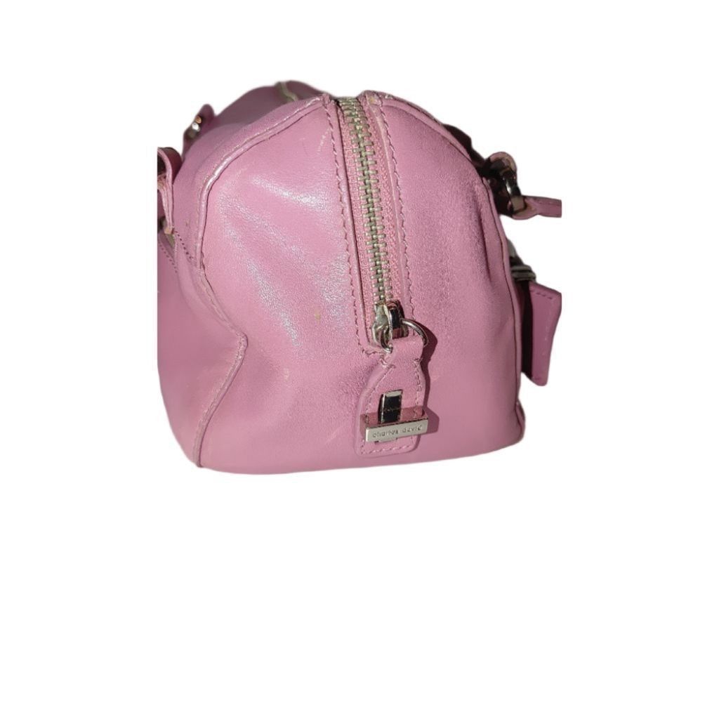 The Unbranded Brand Charles David Leather Shoulder Bag in Bubble Gum Pink Size ONE SIZE - 4 Thumbnail