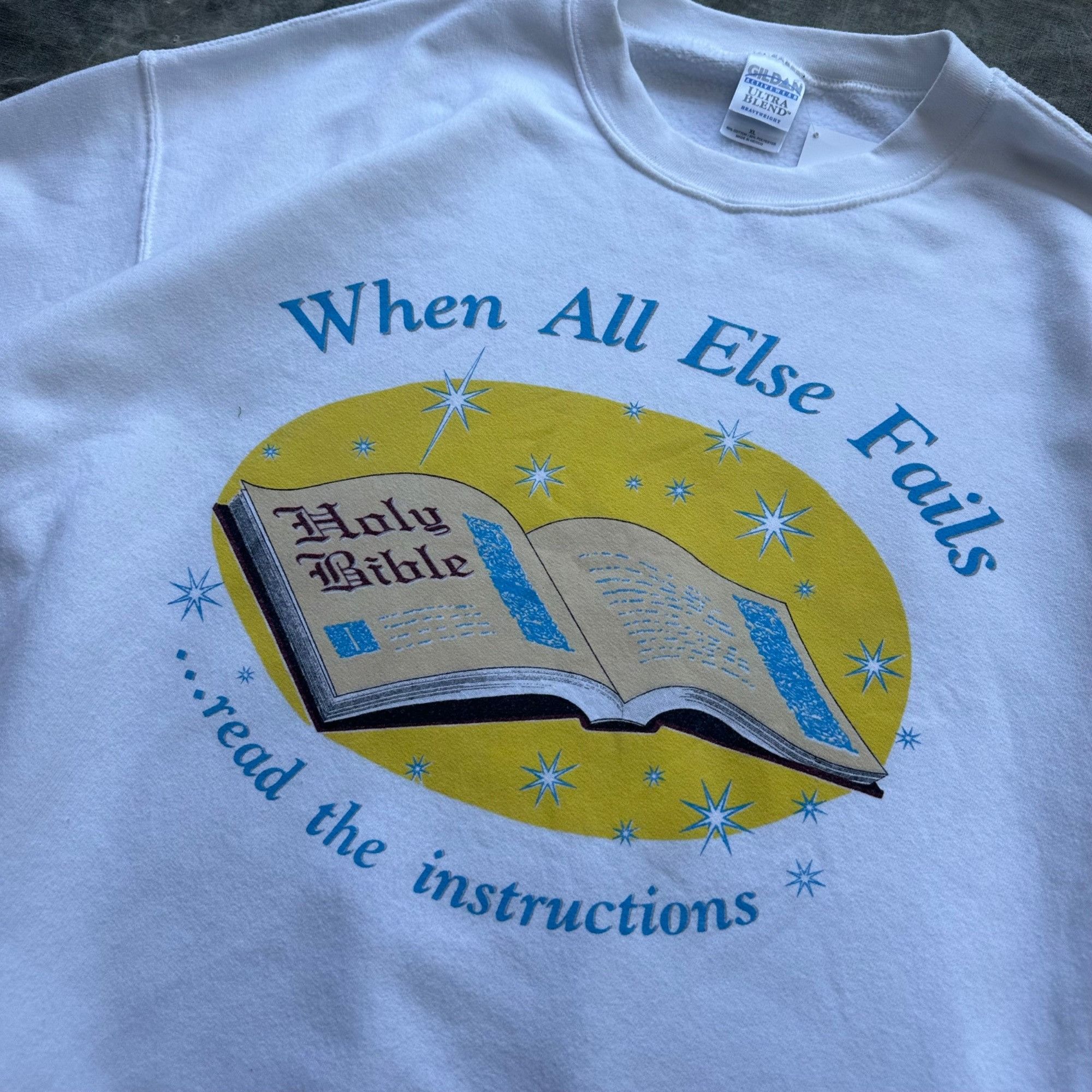 Vintage Vintage When All Else Fails Read The Instructions Holy Bible Size US XL / EU 56 / 4 - 2 Thumbnail