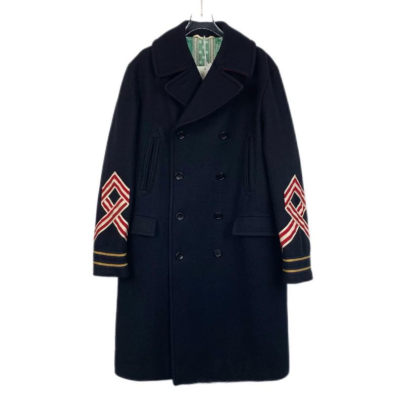Gucci GucciBlack leopard embroidered wool lapel double-breasted c Size US M / EU 48-50 / 2 - 1 Thumbnail