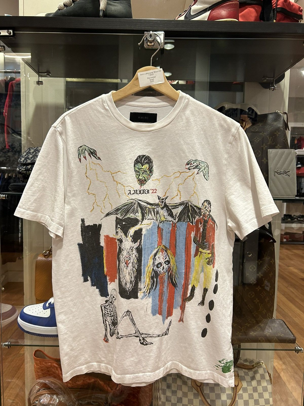 AMIRI Wes Lang Blood 38' T-Shirt in White Amiri