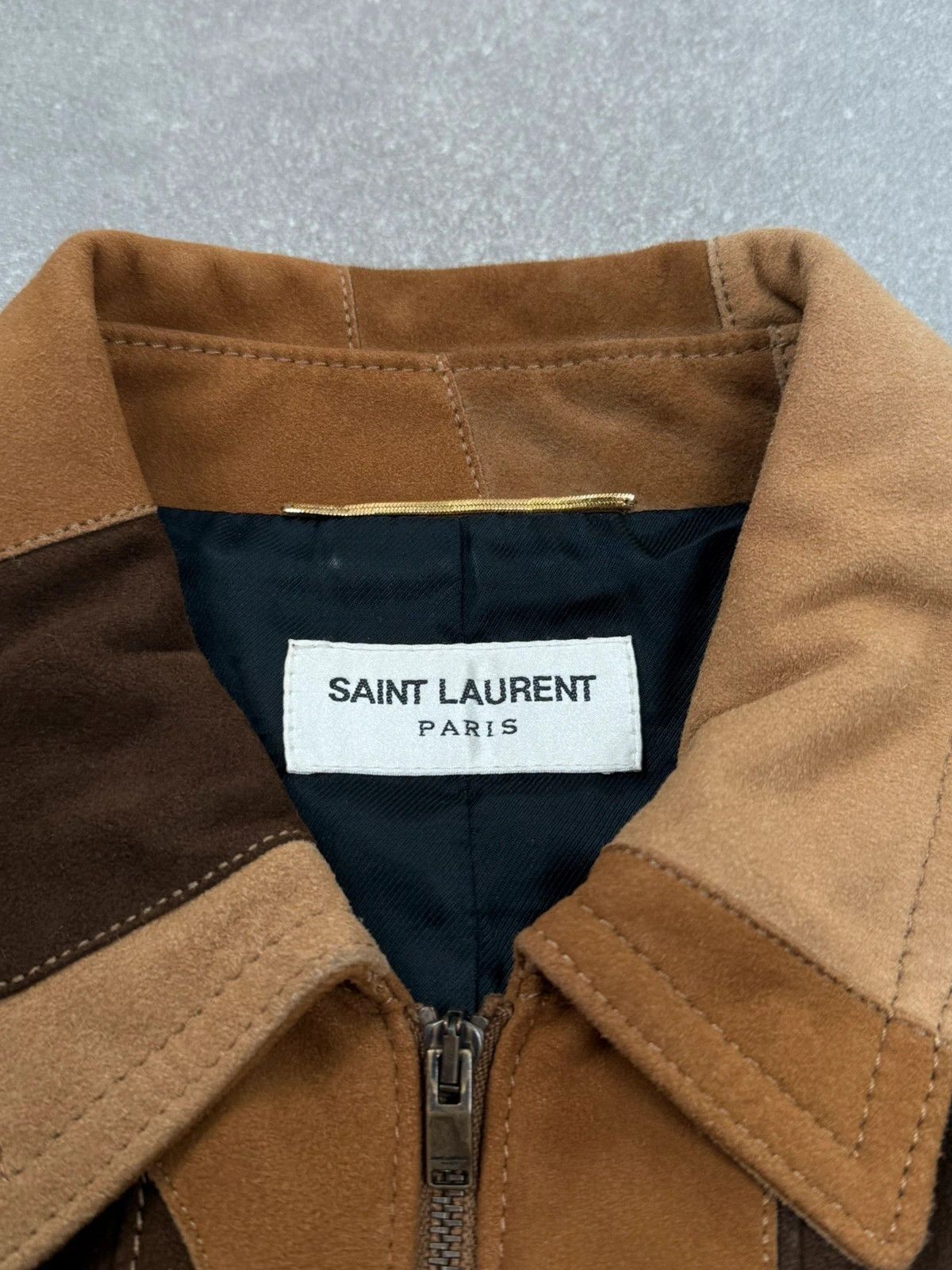 Saint Laurent Paris Saint Laurent Patchwork leather jacket SS2014 Hedi Slimane Size XS / US 0-2 / IT 36-38 - 6 Thumbnail