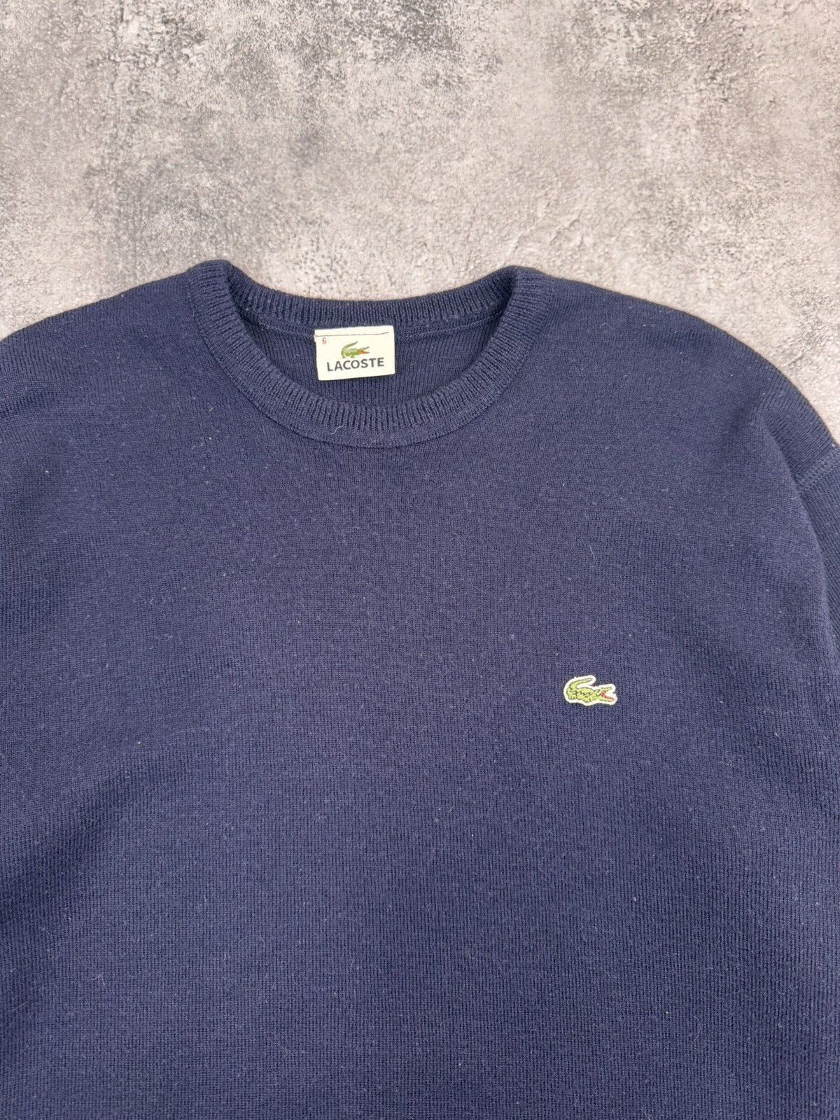 Lacoste Lacoste Men Crew Neck Knit Sweater Navy Size XL Size US XL / EU 56 / 4 - 2 Thumbnail
