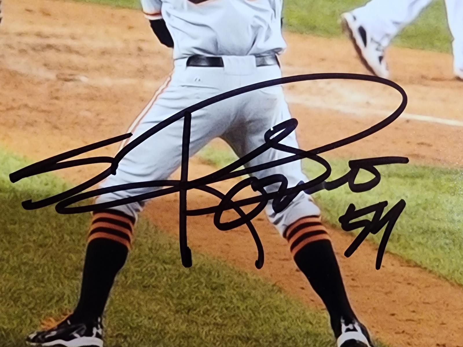 Unknown London Buster Posey & Sergio Romo Signed Giants World Series 8x10 Size ONE SIZE - 3 Thumbnail
