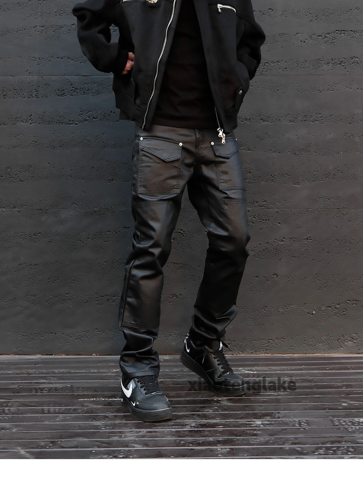 Jean xz wax coated punk grunge yuppie cleanfit y2k jeans Size US 36 / EU 52 - 5 Thumbnail