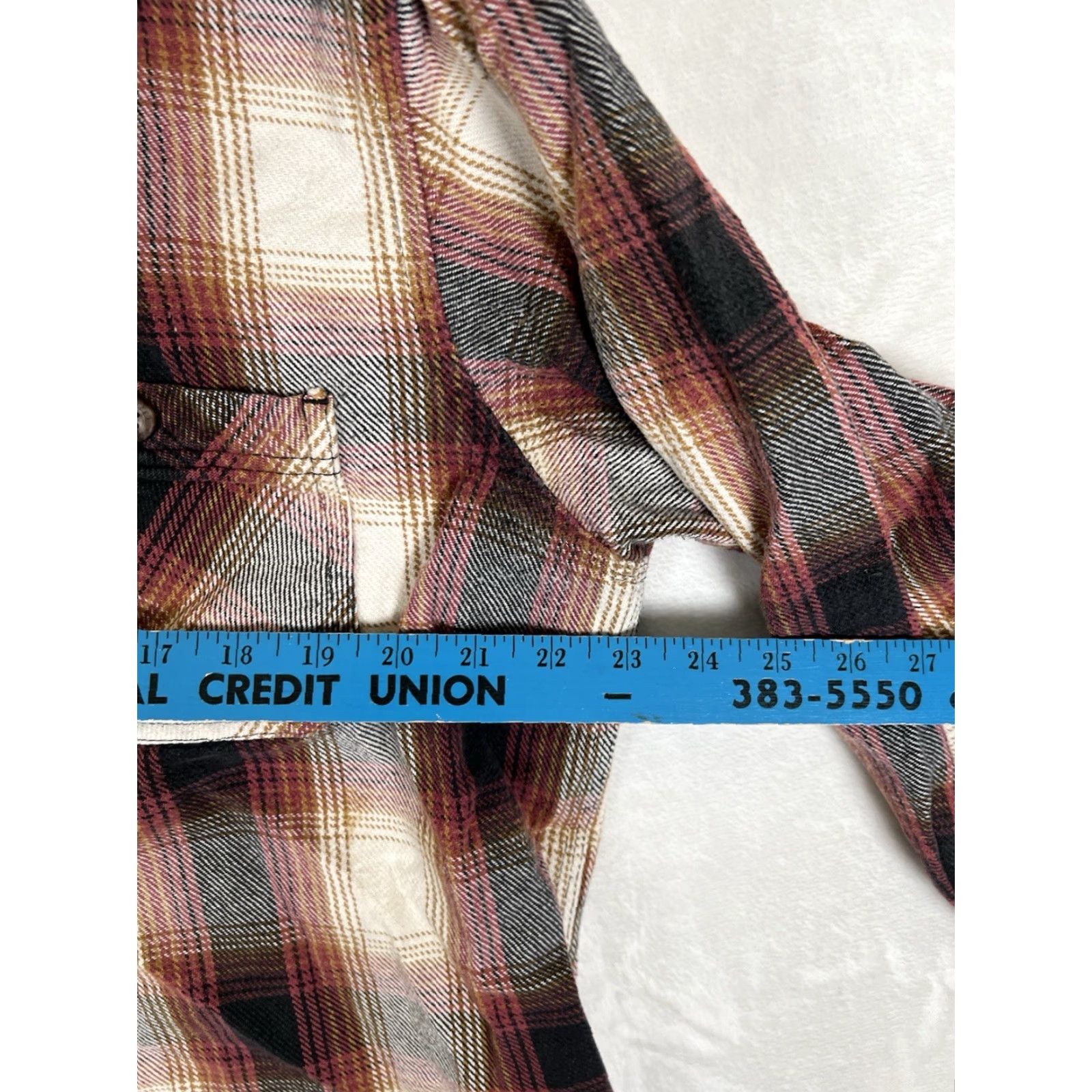 Vintage C.E. Schmidt Workwear Shirt Mens Large Plaid Flannel Button-Down Red Brown Size US L / EU 52-54 / 3 - 6 Thumbnail