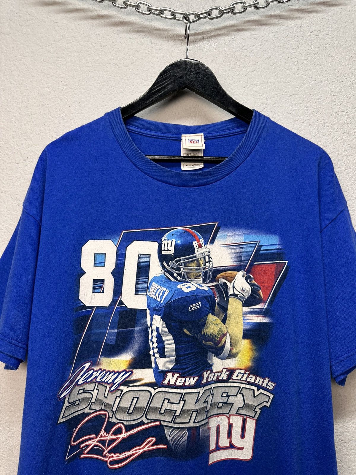Jerzees FRAMED Autographed JEREMY SHOCKEY New York Blue Jersey Size US XL / EU 56 / 4 - 3 Thumbnail