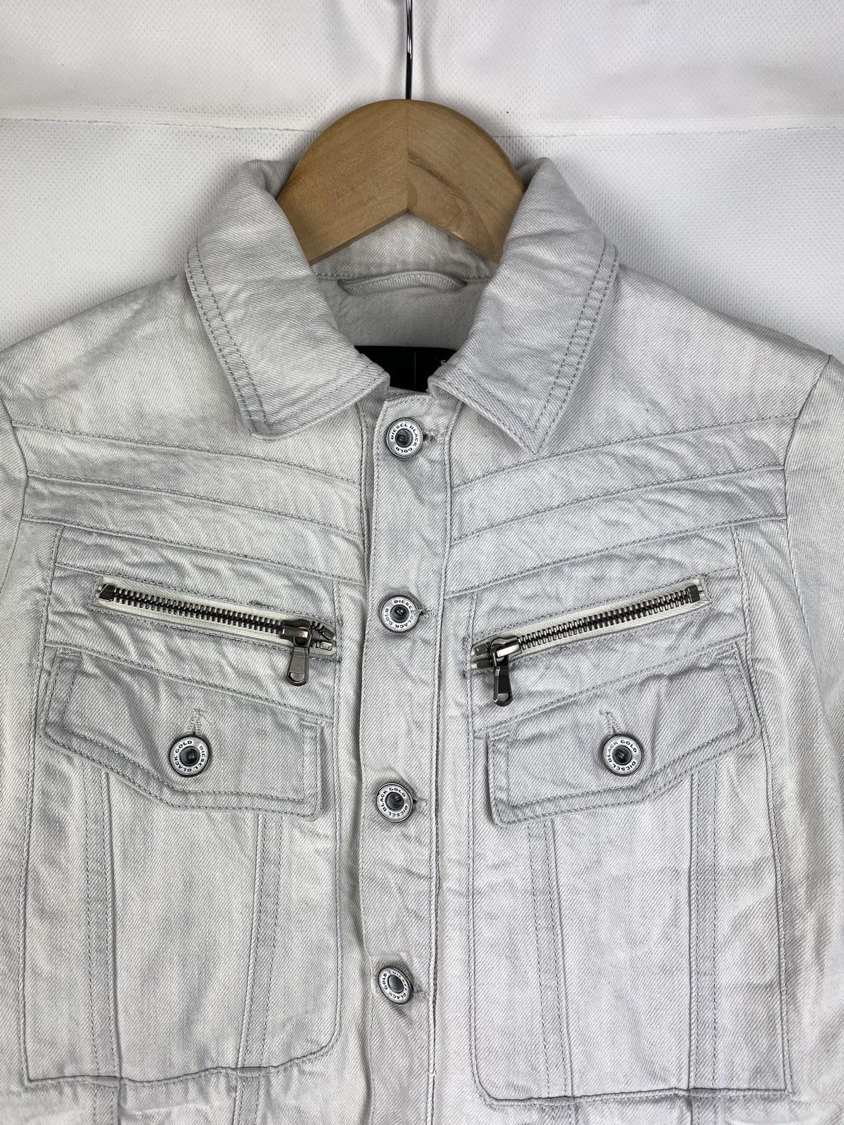 Diesel × Diesel Black Gold Diesel Black Gold ladies denim trucker jacket size 38 / M Size M / US 6-8 / IT 42-44 - 8 Thumbnail