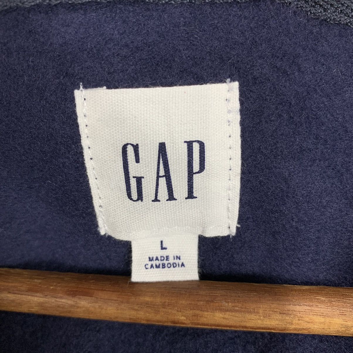 Gap × Vintage Vintage GAP Zip Up Hoodie Sweatshirt Big Logo Size US L / EU 52-54 / 3 - 5 Thumbnail