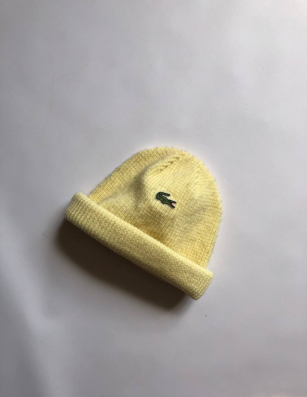 Lacoste Vintage 90s Lacoste Beanie Hat Made in France Wool Knit Size ONE SIZE - 1 Thumbnail