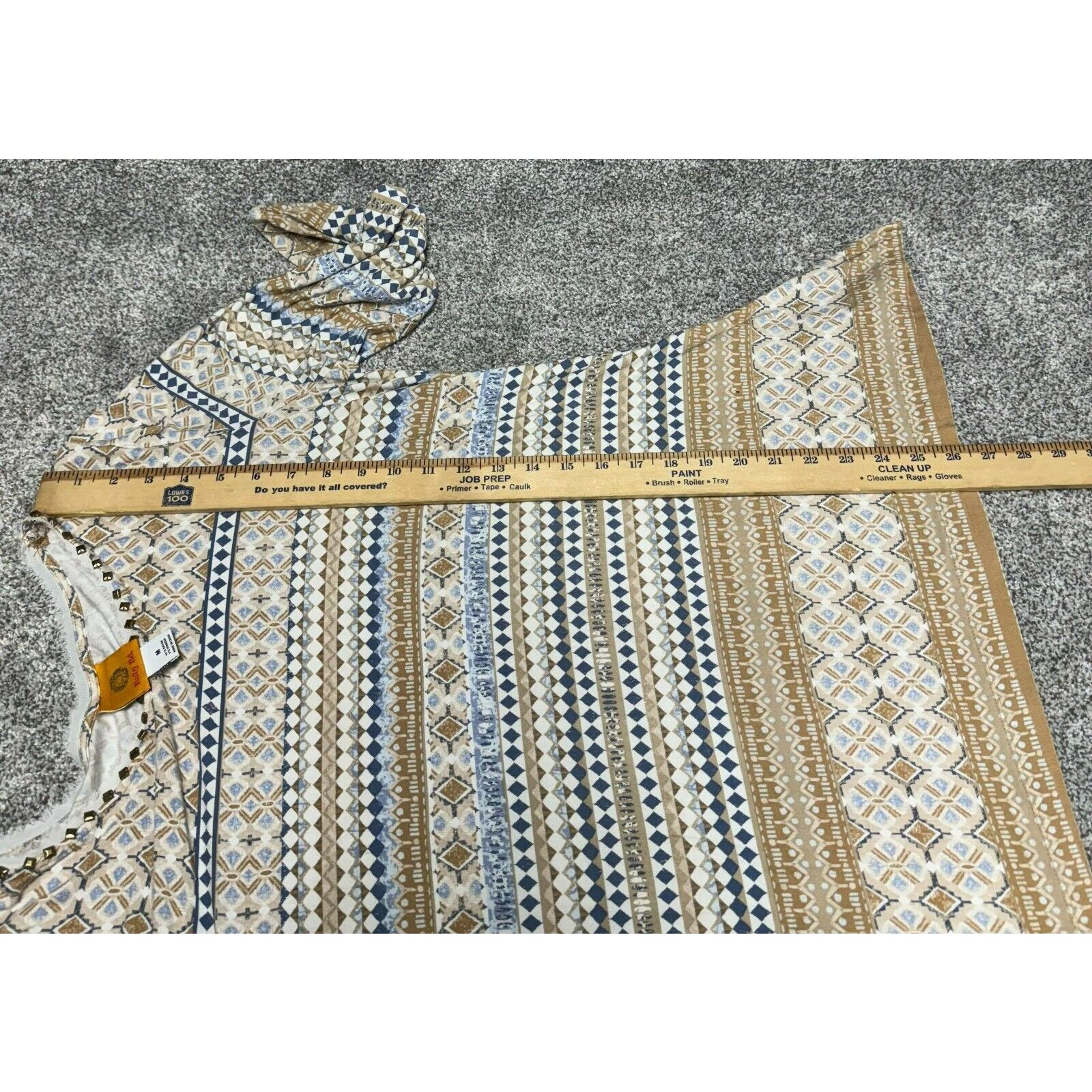 Other Boho Chic Folk Inspired Top M Studded Neckline Geometric Y2K Size M / US 6-8 / IT 42-44 - 11 Thumbnail