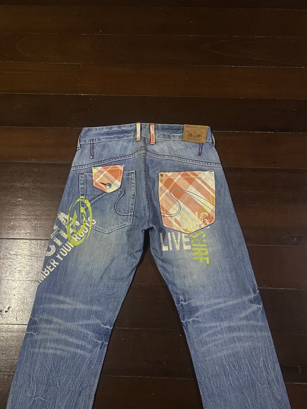 Gotcha × Japanese Brand × Vintage Vintage Gotcha Suf Back Embroidered Denim Jeans Size US 34 / EU 50 - 6 Thumbnail