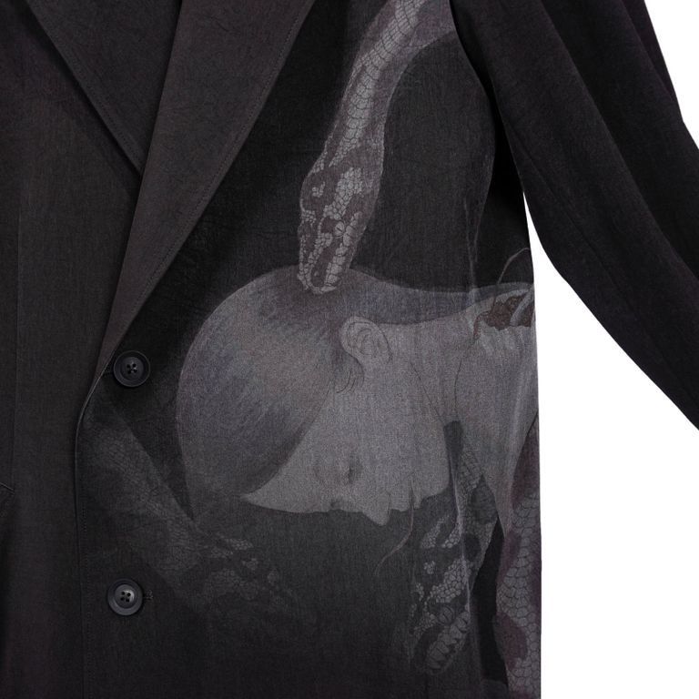 Yohji Yamamoto Yohji Yamamoto Pour Homme - Snake Woman Print Dress Size US L / EU 52-54 / 3 - 3 Thumbnail