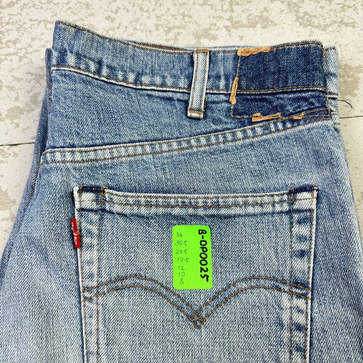 If Six Was Nine × Levi's × Vintage 💥Vintage 90s Levis 503 Distressed Light Blue Jean Size US 34 / EU 50 - 16 Thumbnail