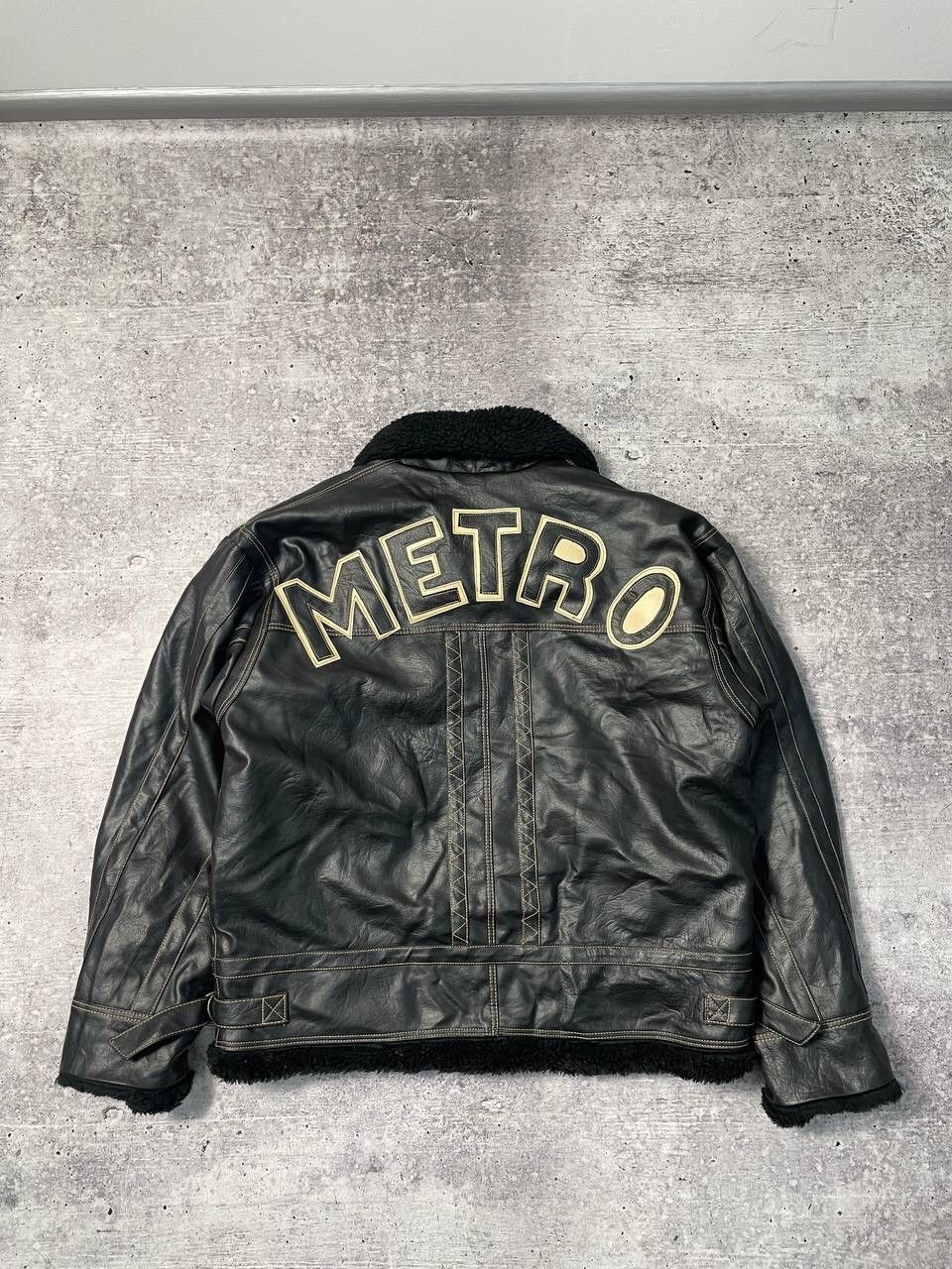 Vintage Vintage Crazy Metro Leather Shearling Shipskin Jacket Y2K Size US M / EU 48-50 / 2 - 4 Thumbnail