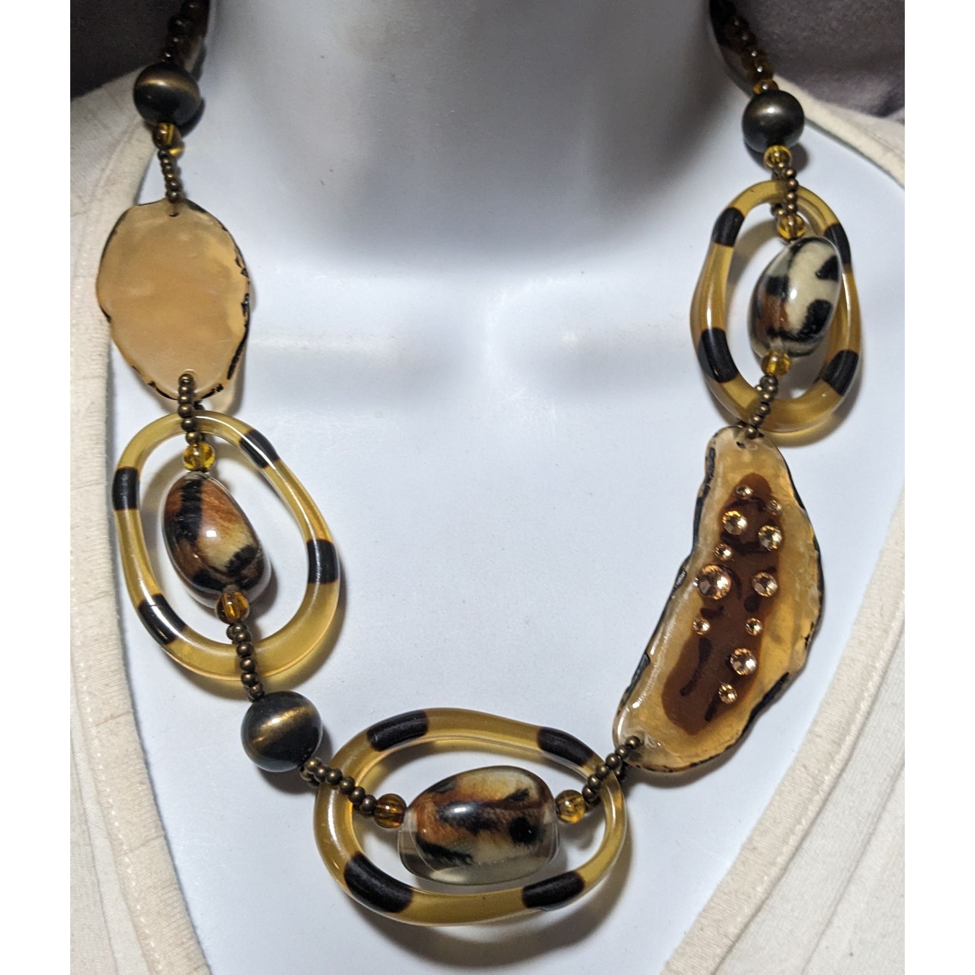 Other Abstract Retro Tortoise Asymmetrical Necklace Size ONE SIZE - 5 Thumbnail