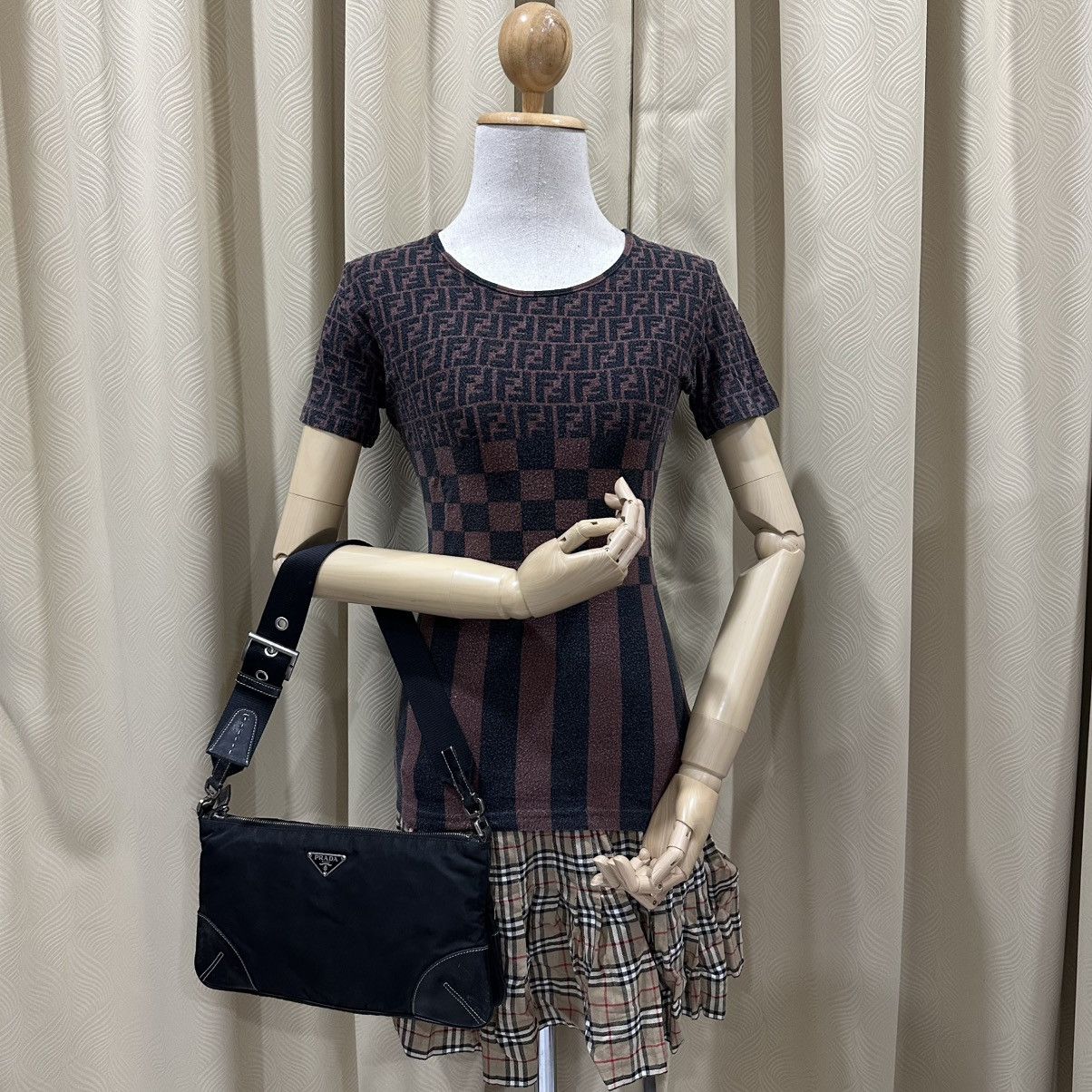 Prada ‼️LASTDROP‼️ AUTHENTIC PRADA TESSUTO BAGUETTE SHOULDER BAG Size ONE SIZE - 2 Thumbnail