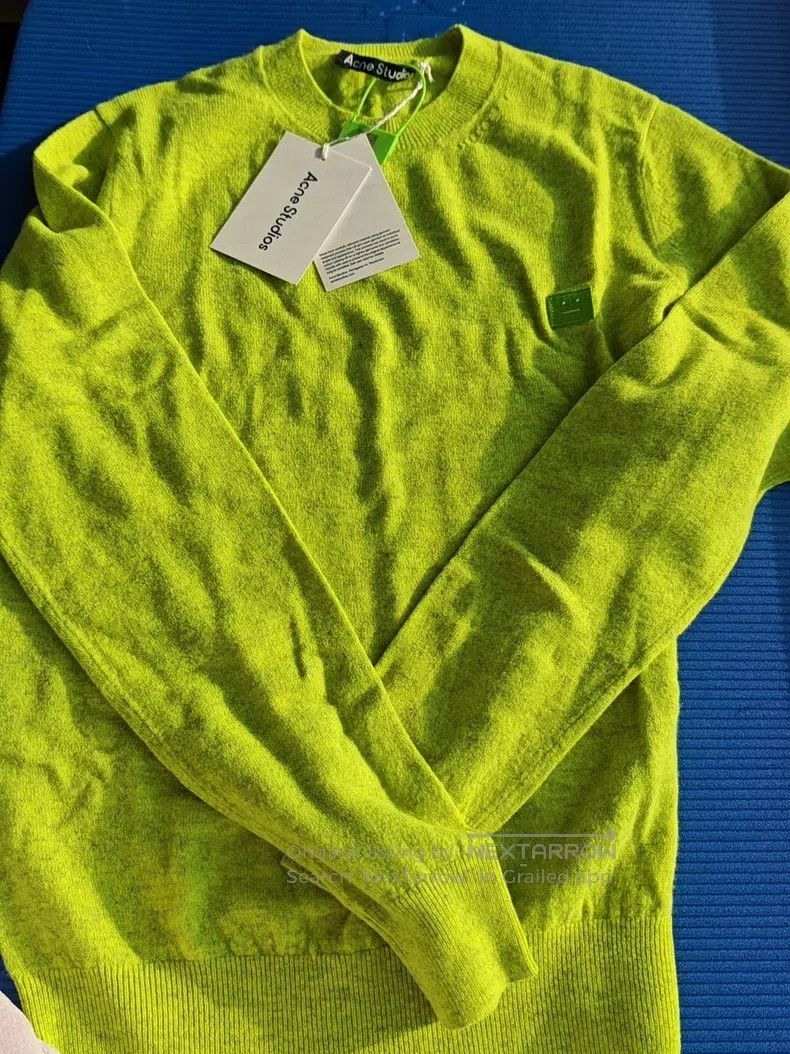 Acne Studios Acne Studios Face Classic Smiley Round Neck Wool Sweater, Size M / US 6-8 / IT 42-44 - 1 Thumbnail