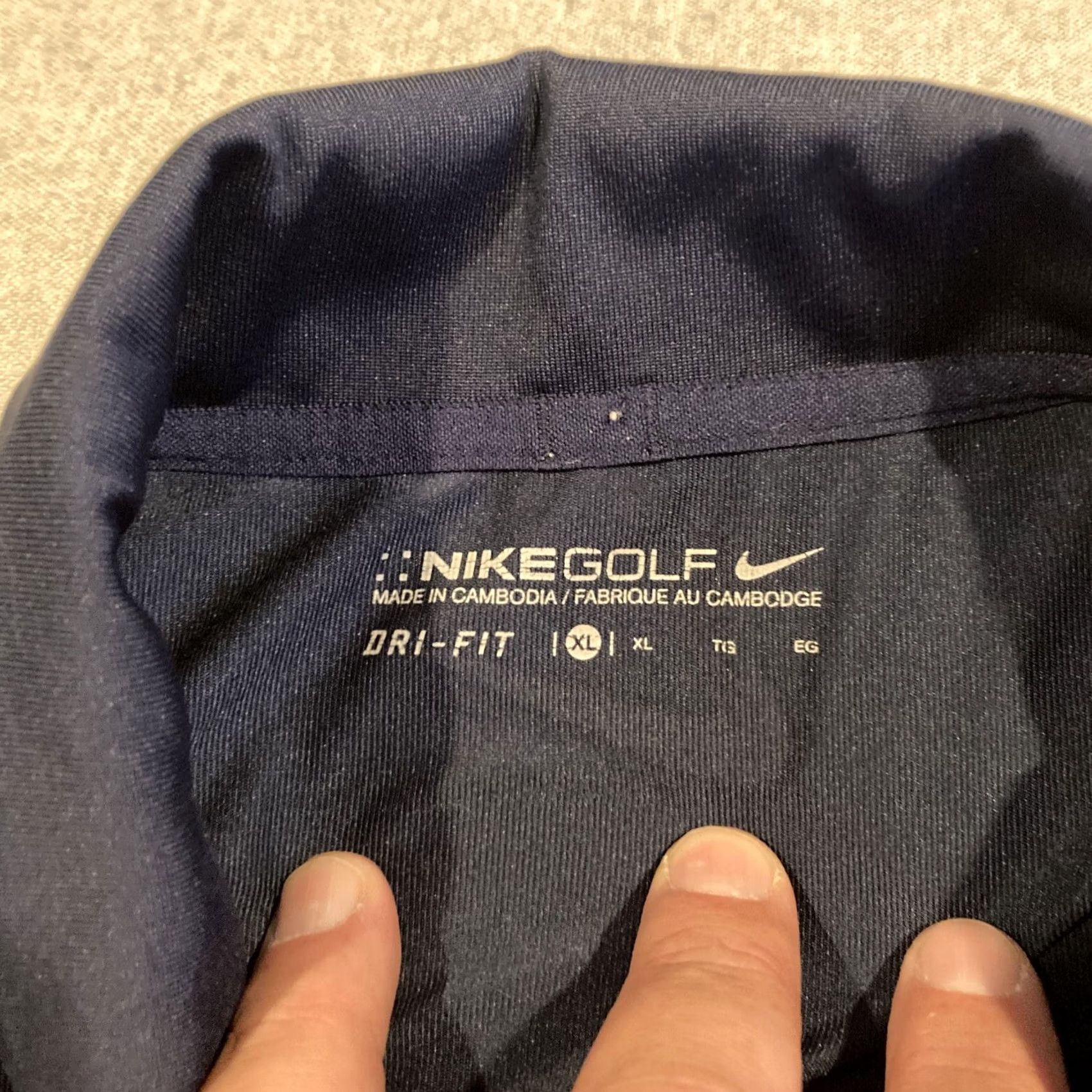Nike Nike Golf Polo - Short Sleeve Striped Blue Purple - XL - Men Size US XL / EU 56 / 4 - 3 Thumbnail