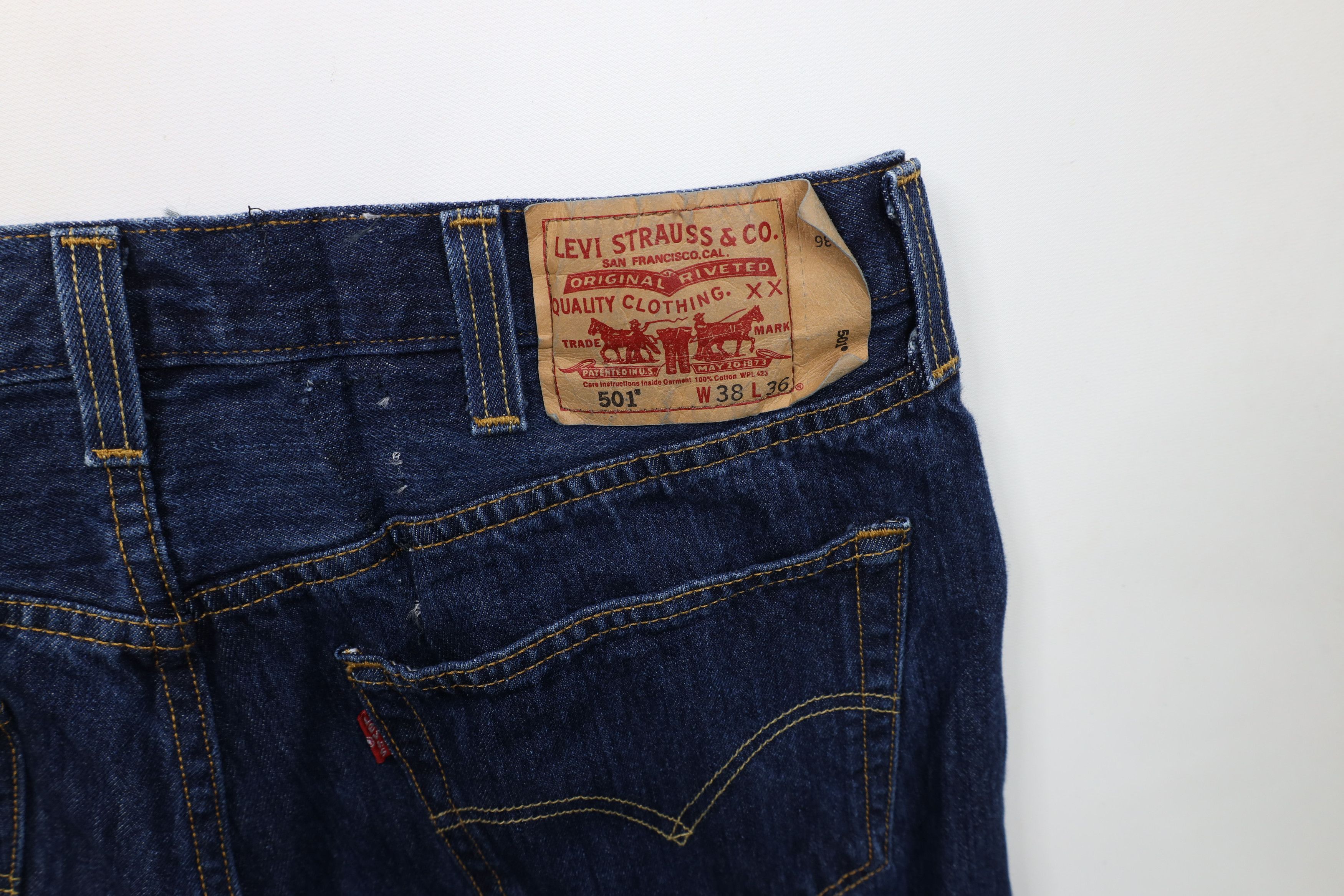 Levi's × Vintage Vintage Y2K Levis 501xx Button Fly Original Fit Denim Jeans Size US 38 / EU 54 - 13 Thumbnail
