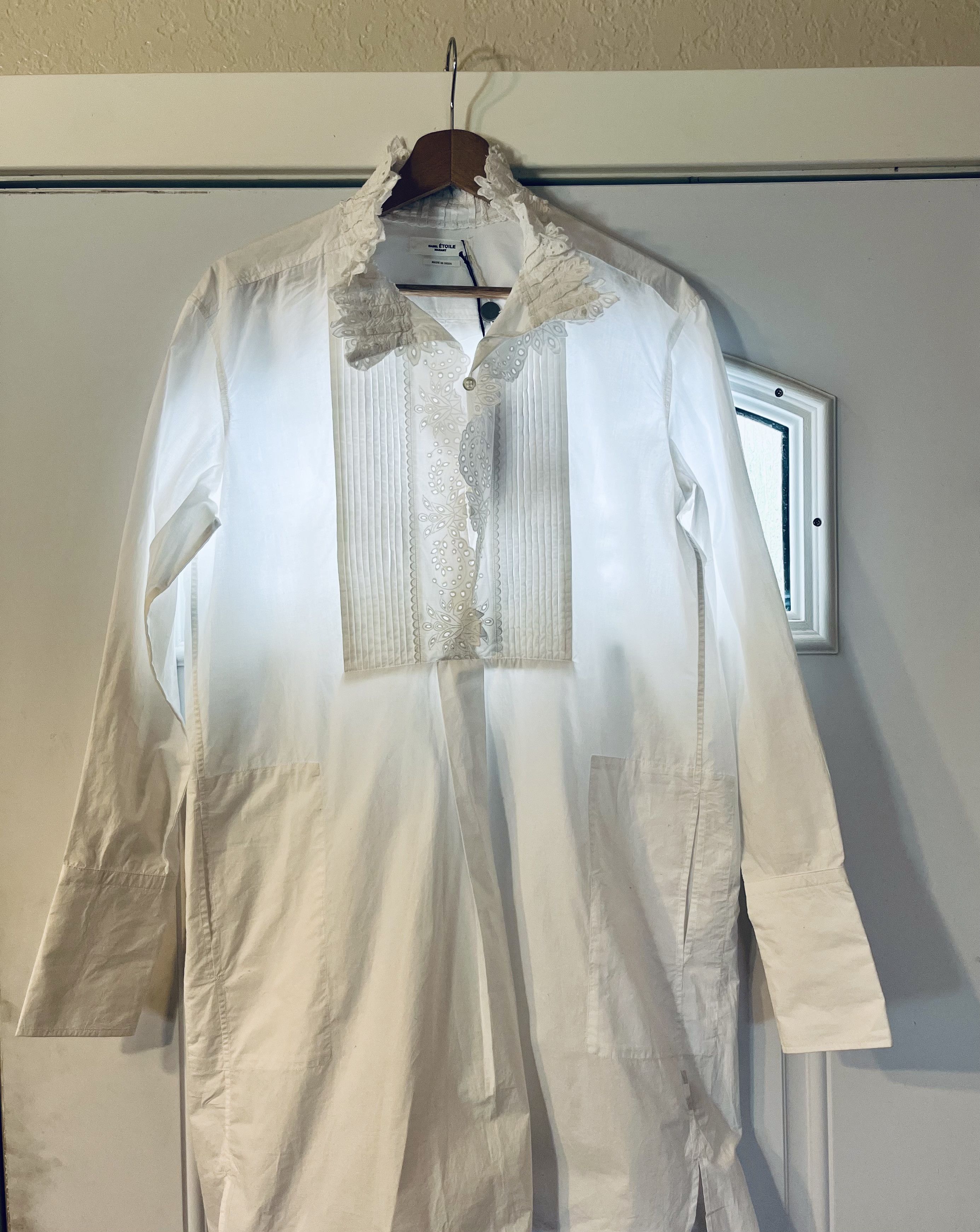 Isabel Marant Etoile NWT Cotton Poplin Eyelet Mini Size XS / US 0-2 / IT 36-38 - 2 Thumbnail
