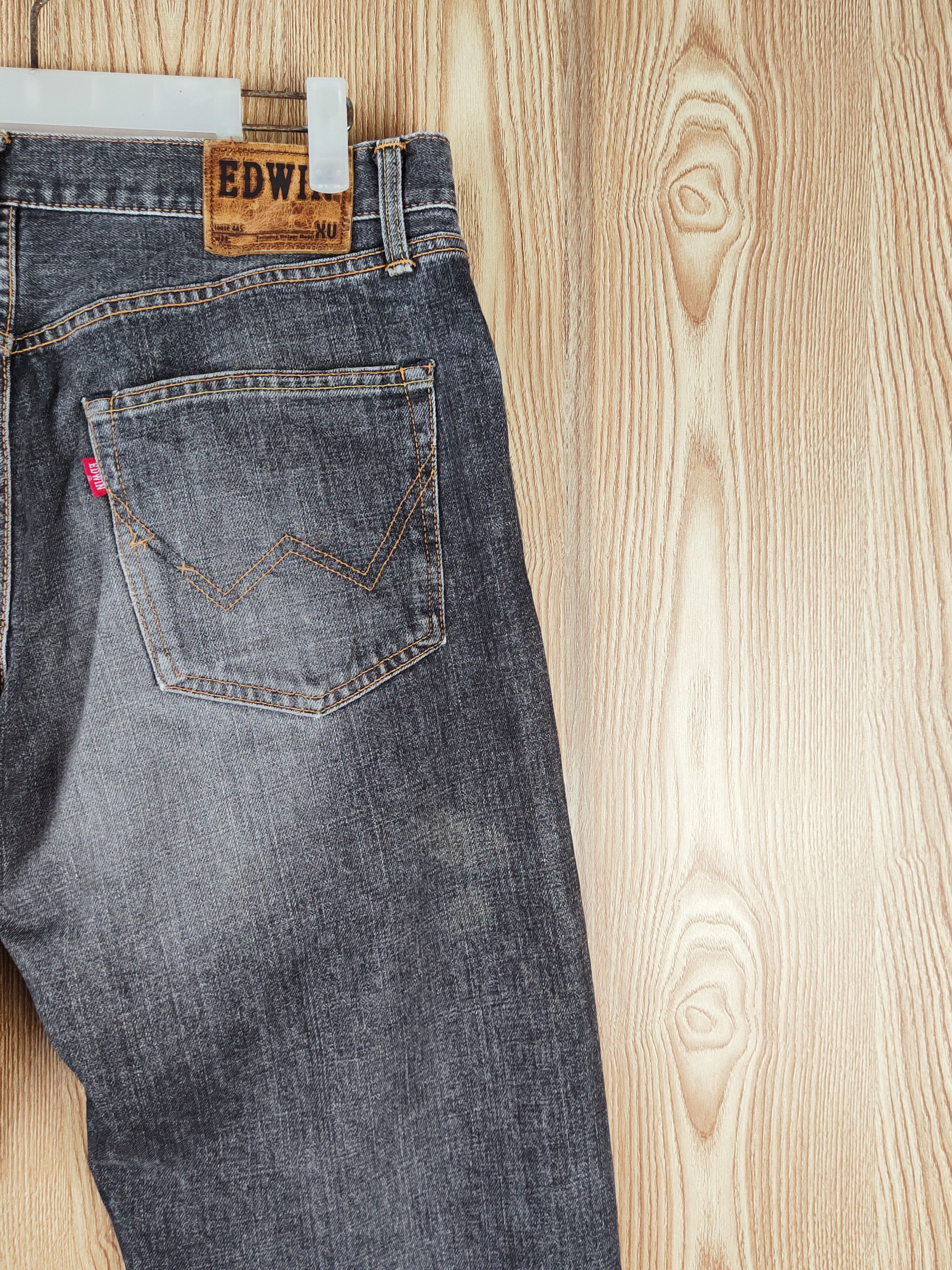 Edwin Edwin Black Distressed Ripped Jeans #S2682 Size US 34 / EU 50 - 12 Thumbnail