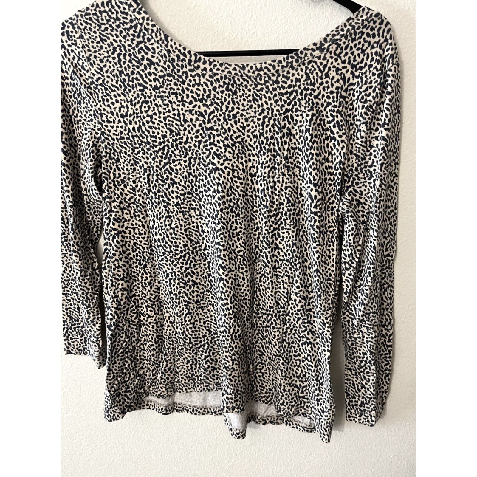 Loft LOFT Cheetah Print Pajama Set - Women's Size Small 3/4 Sleeve Henley Top & Shorts - Brown Animal Print Size S / US 4 / IT 40 - 3 Thumbnail