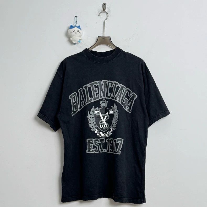 Balenciaga Balenciaga Black damage design wheat ear scissors short sl Size US S / EU 44-46 / 1 - 1 Thumbnail