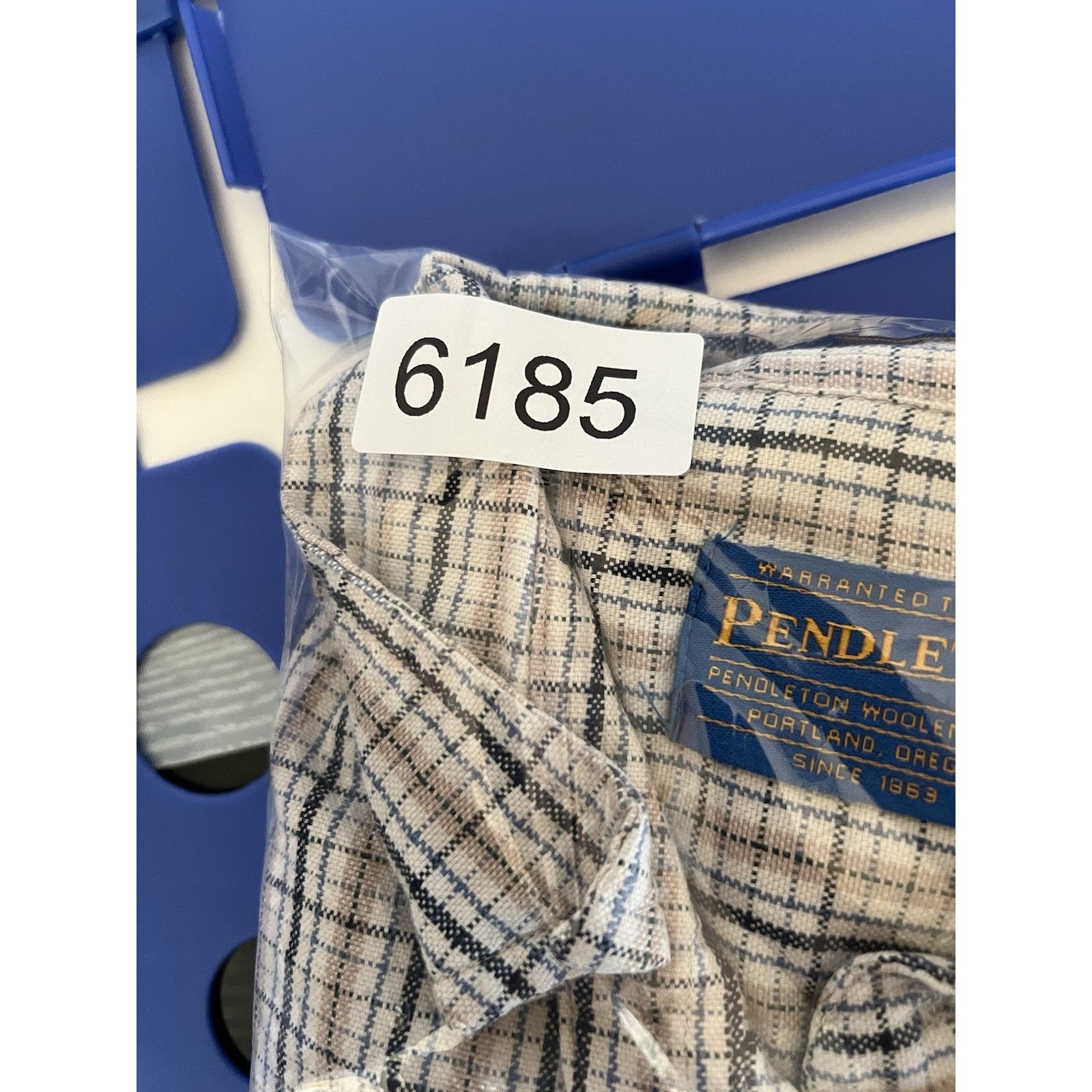 Pendleton Pendleton Long Sleeve Button Up White Tan Plaid Mens Shirt S Size US L / EU 52-54 / 3 - 8 Thumbnail