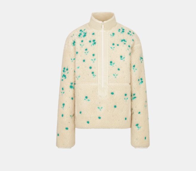 image of Dior O1W1Db10124 Zipped Sweater In Turquoise Blue, Men's (Size Large)