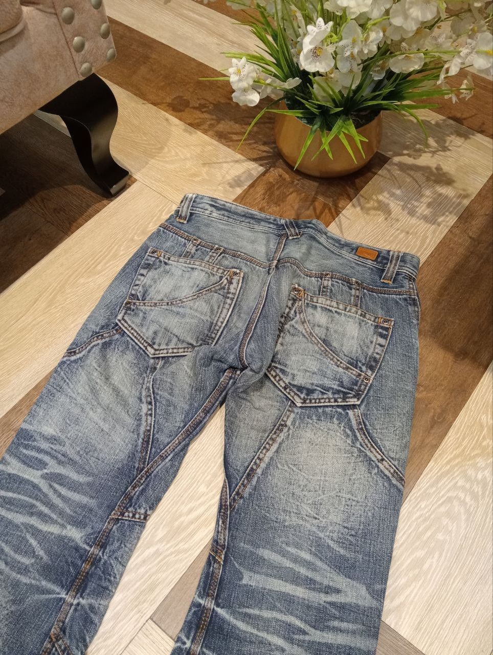 Nicole Club JAPANESE NICOLE CLUB FOR MEN BLUE DENIM FLARED PANTS Size US 30 / EU 46 - 12 Thumbnail