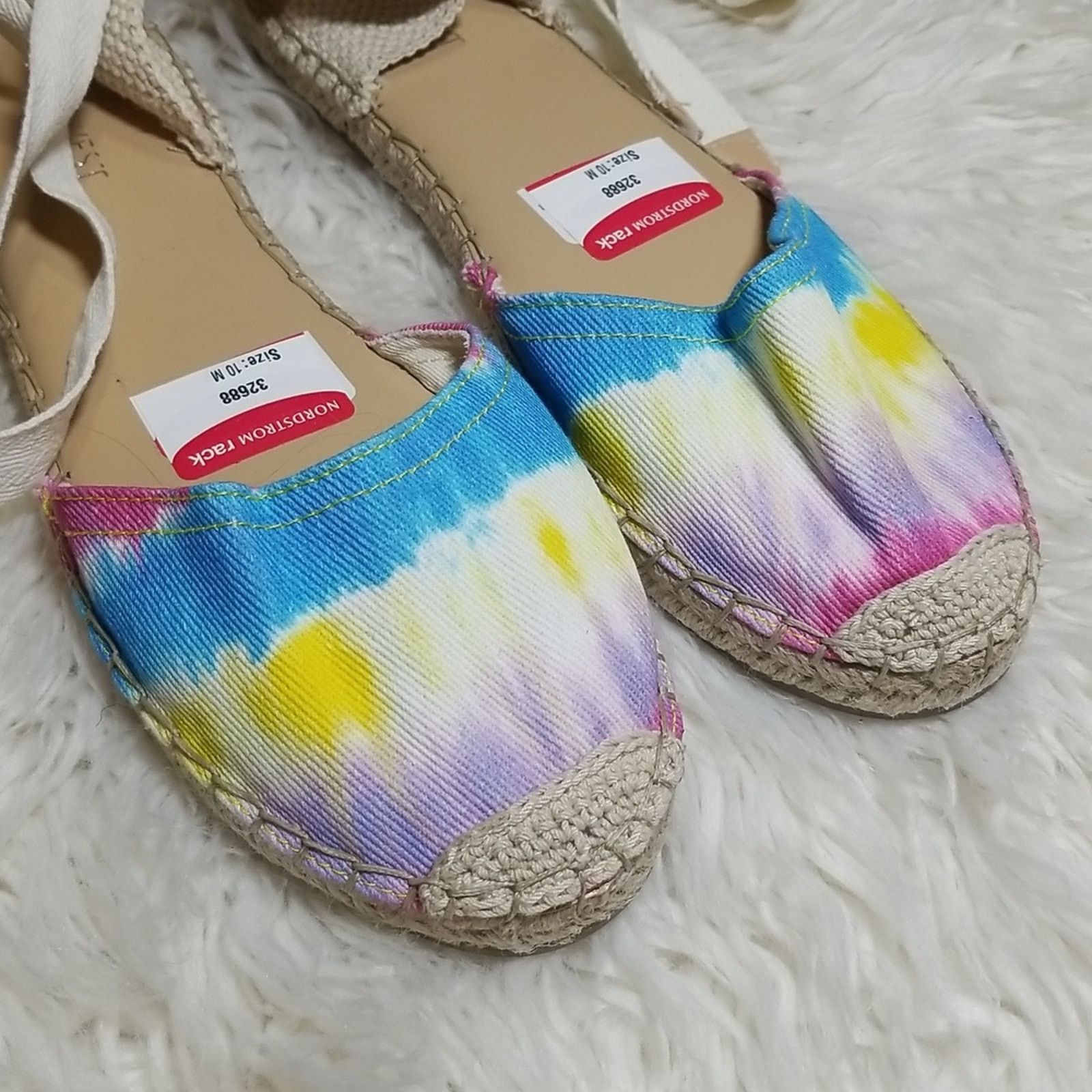 Nine West NEW! Nine West Tie Dye Ankle Tie Flats Size US 10 / IT 40 - 2 Thumbnail