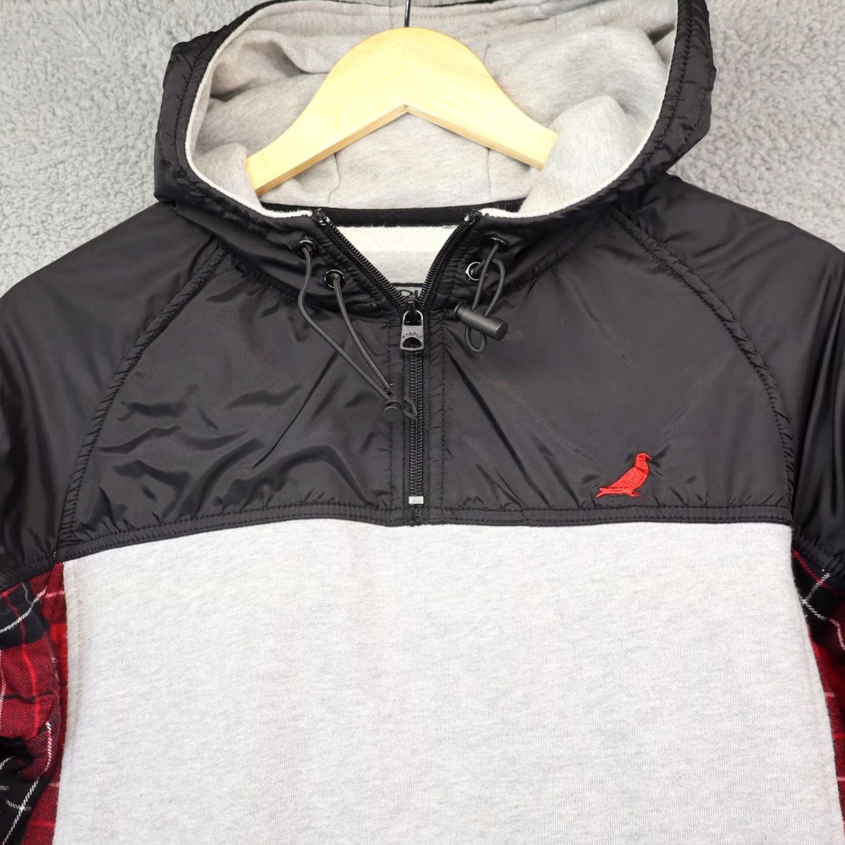 KangaROOS Staple Pigeon Brand Plaid Hoodie 1/4 Zip Kangaroo Pocket Sz Med Red Cotton Men Shirt Hoodie Pullover Regular 1/4 Zip Long Sleeve Vintage N/A Size US M / EU 48-50 / 2 - 2 Thumbnail