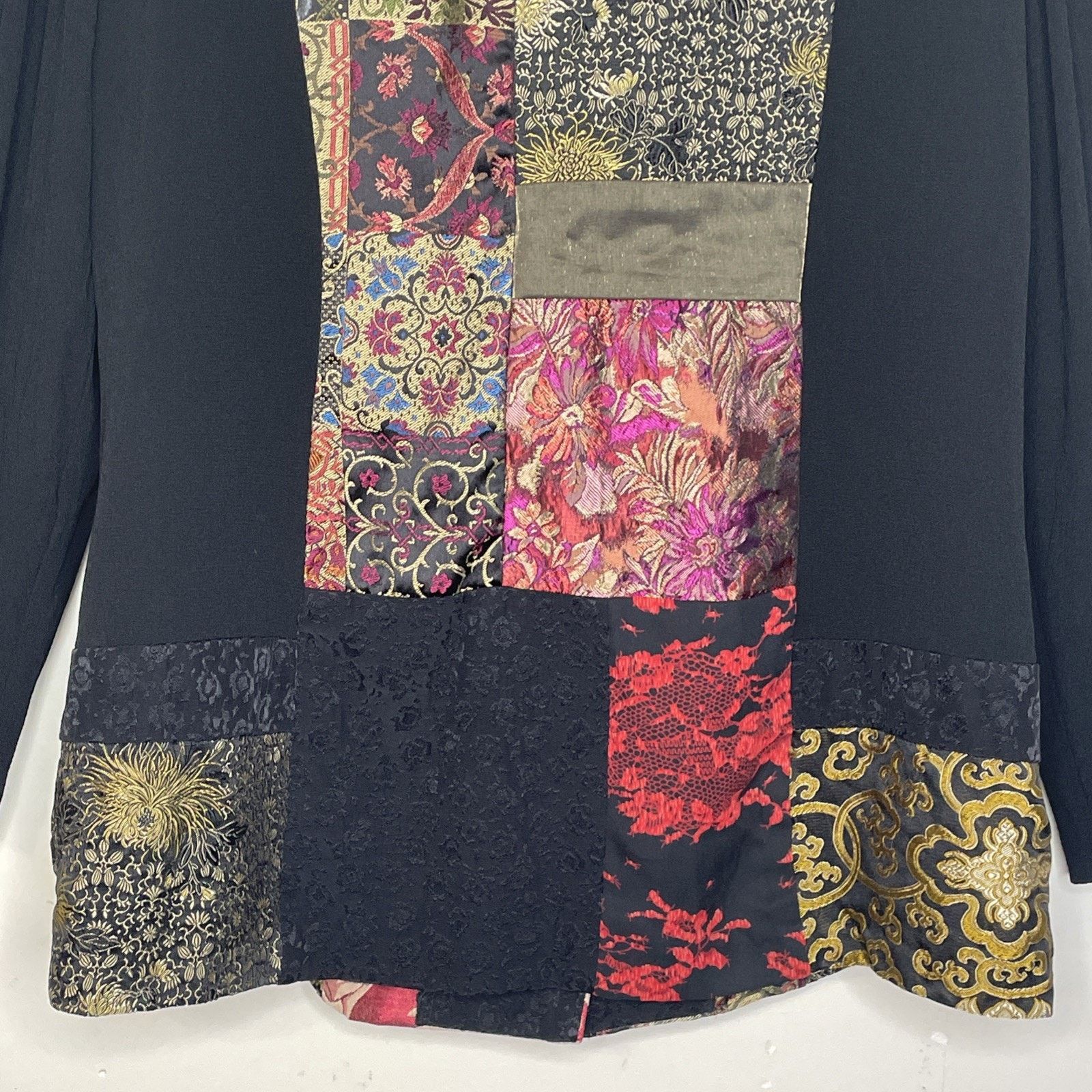 Other VTG Patchwork Tapestry Boho Jacket Art Wear Festival Blazer Size M / US 6-8 / IT 42-44 - 13 Thumbnail