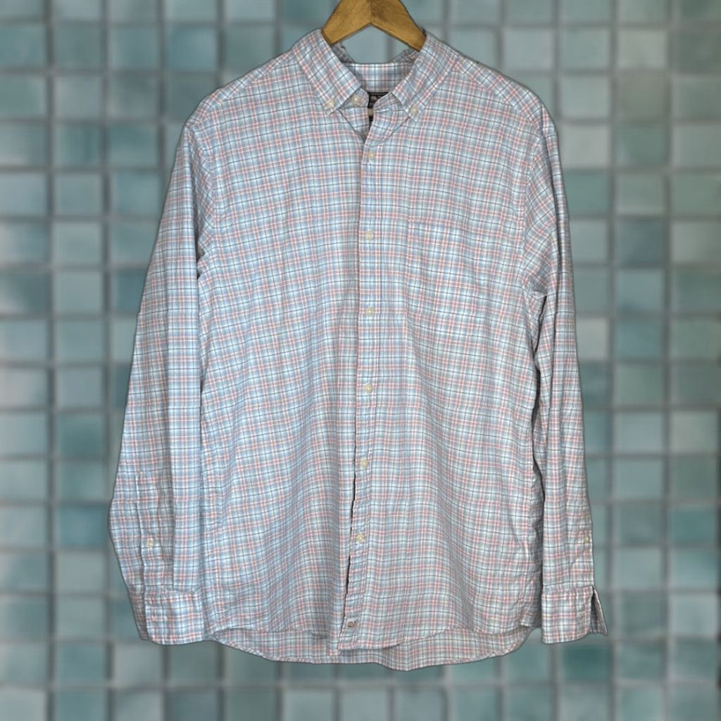 Vineyard Vines Vineyard Vines Murray Shirt L Large Performance Golf Blue Pink Plaid Men’s Classic Fit Button-Up Long Sleeve Shirt Size US L / EU 52-54 / 3 - 1 Thumbnail