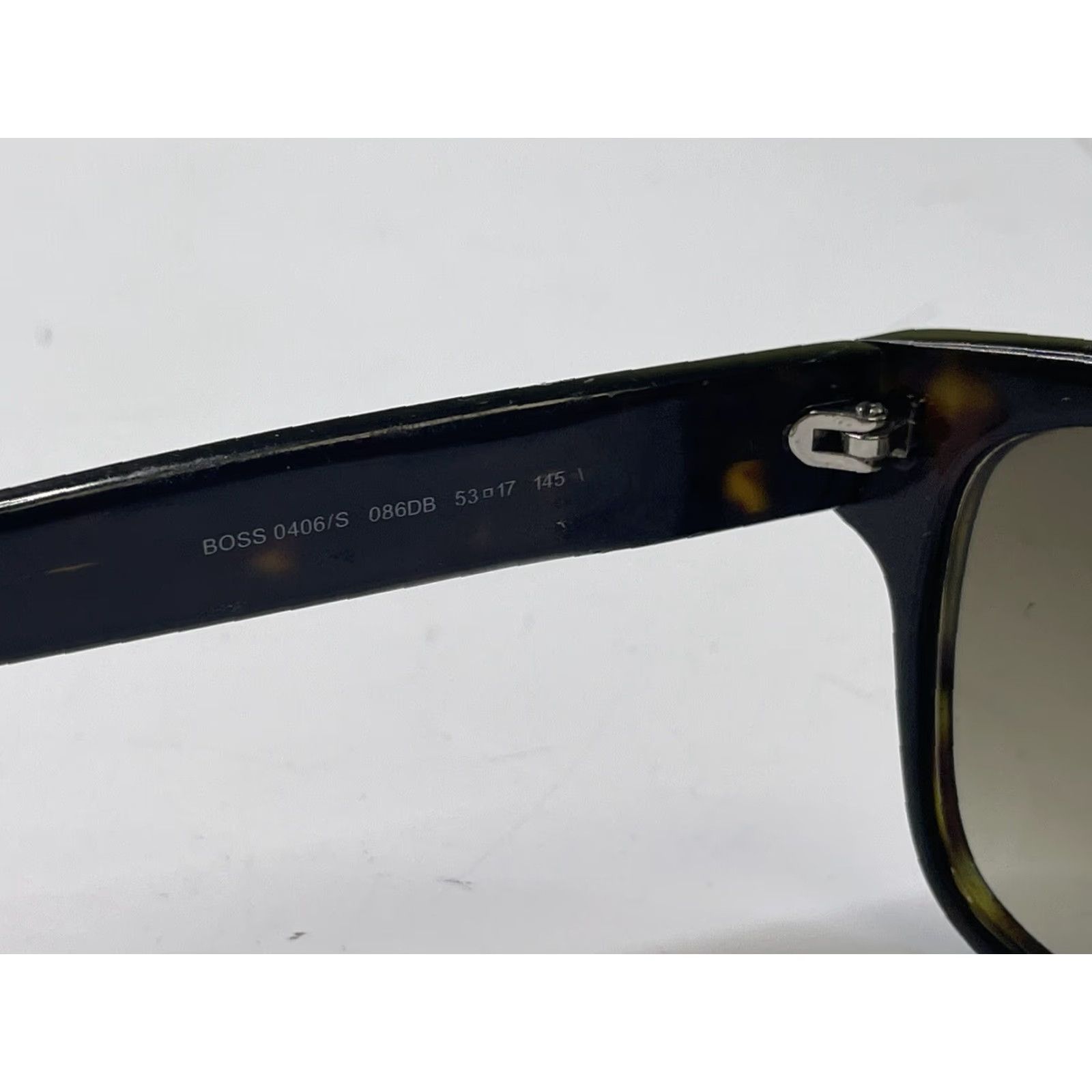 Hugo Boss Hugo Boss Sunglasses 0406/S 086DB Men's Dark Havana Rectangular Acetate Frame 53 Size ONE SIZE - 6 Thumbnail