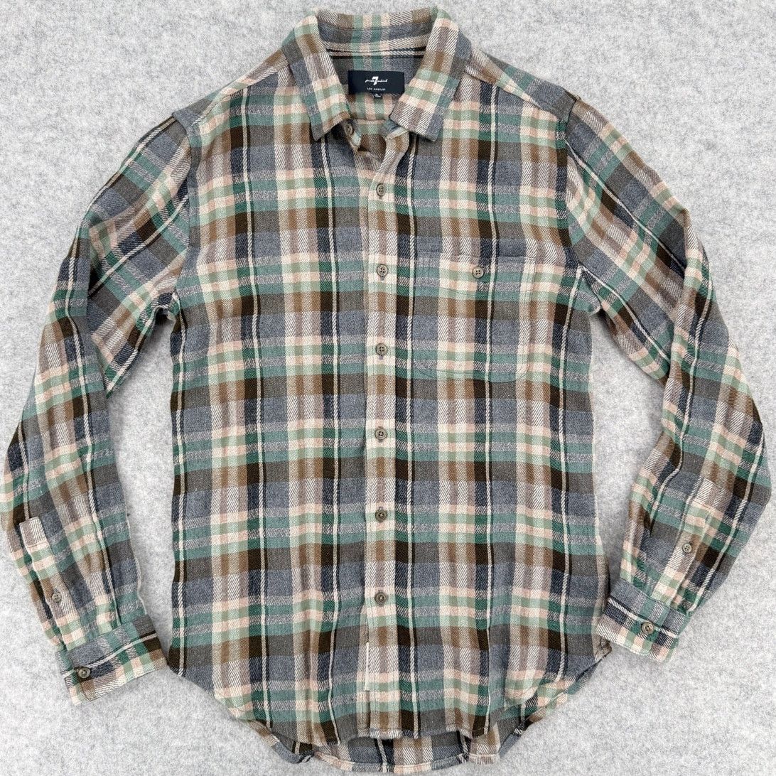 7 For All Mankind NWOT 7 For All Mankind Twill Check Long Sleeve Button Down Size US S / EU 44-46 / 1 - 1 Thumbnail