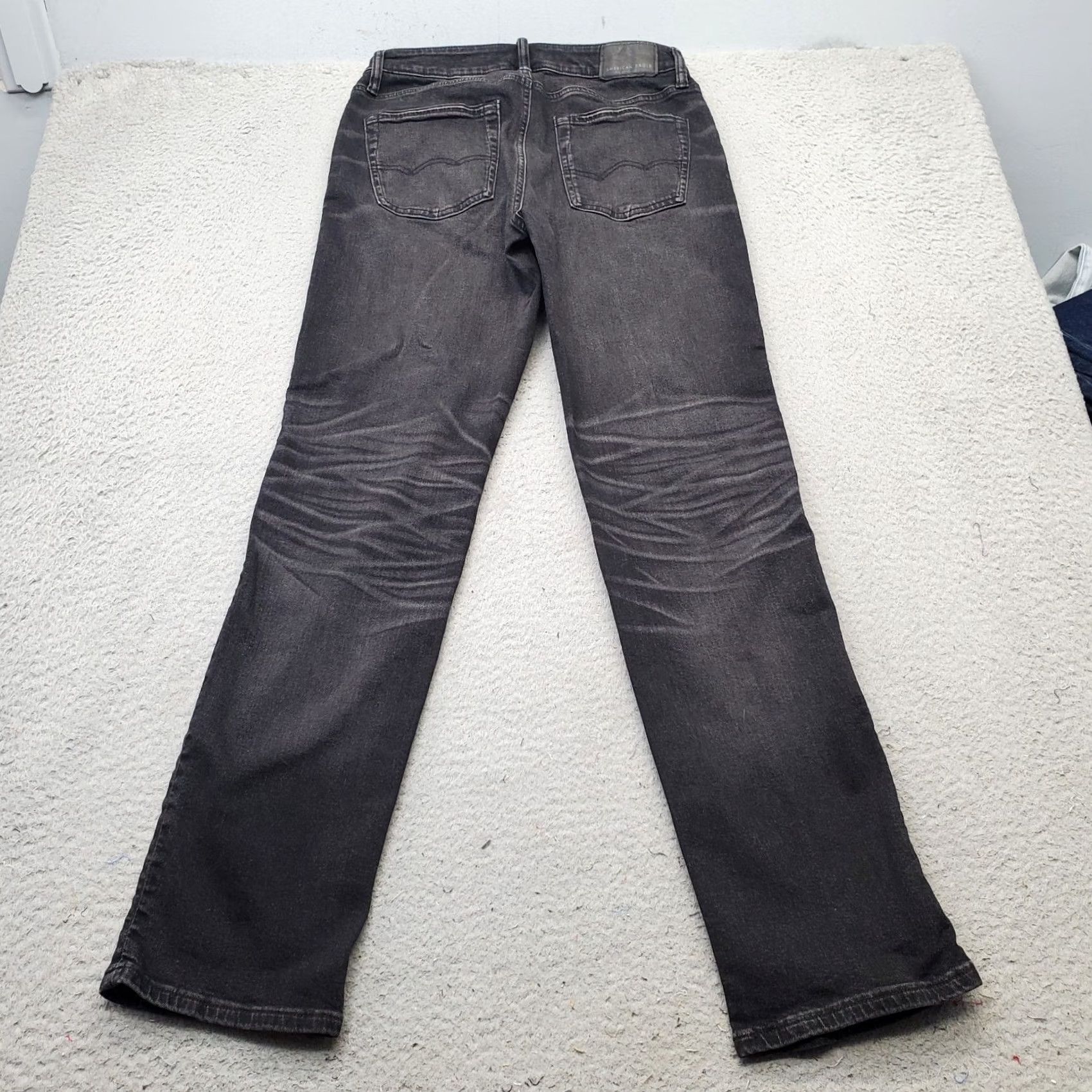 American Eagle Outfitters American Eagle Outfitters Jeans Womens 29x34 Black Denim Athletic Straight Leg Size 24" / US 00 / IT 34 - 2 Thumbnail