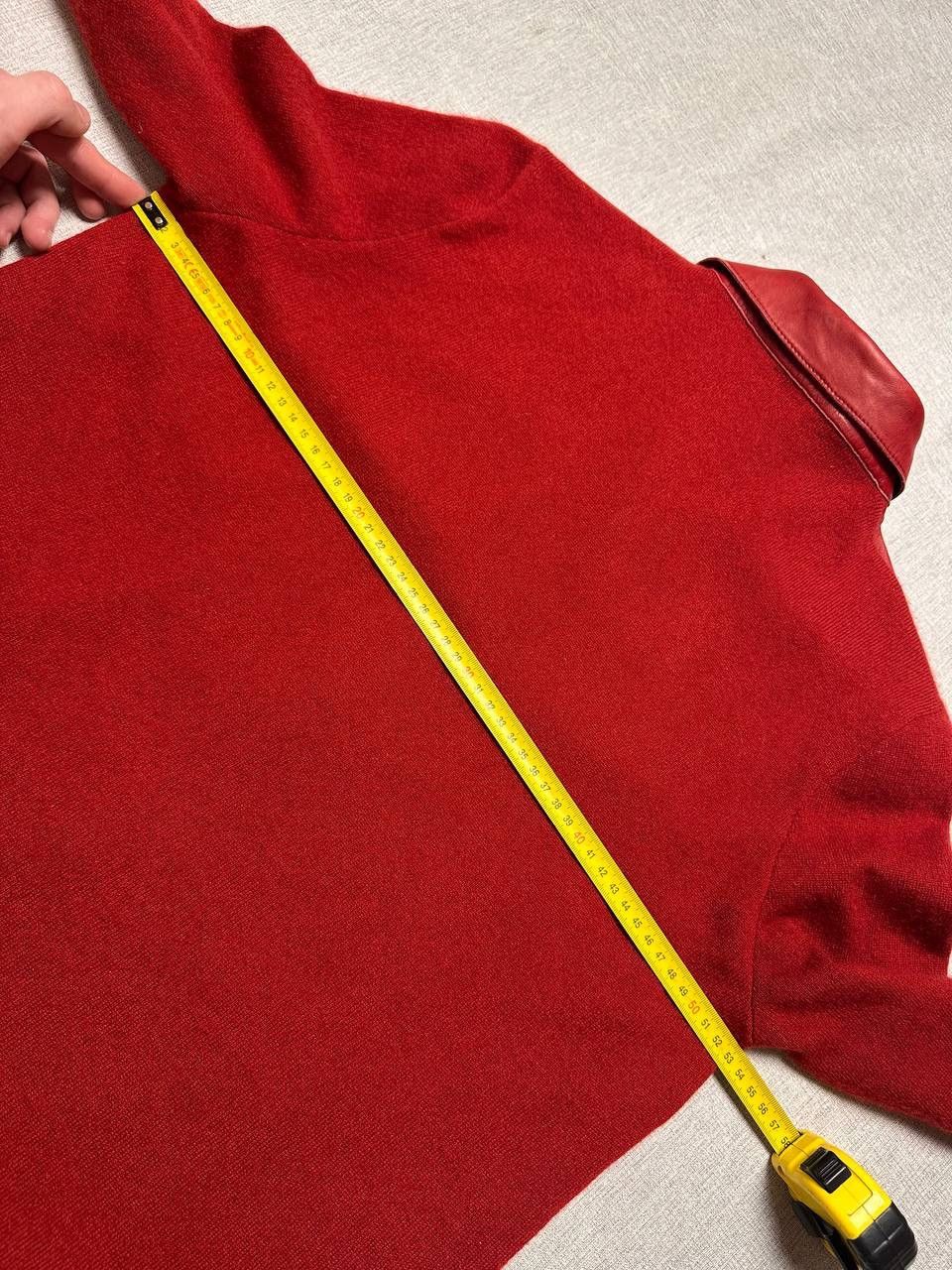 Brunello Cucinelli Brunello Cucinelli Red Leather & Cashmere Overshirt Vintage Size M / US 6-8 / IT 42-44 - 21 Thumbnail