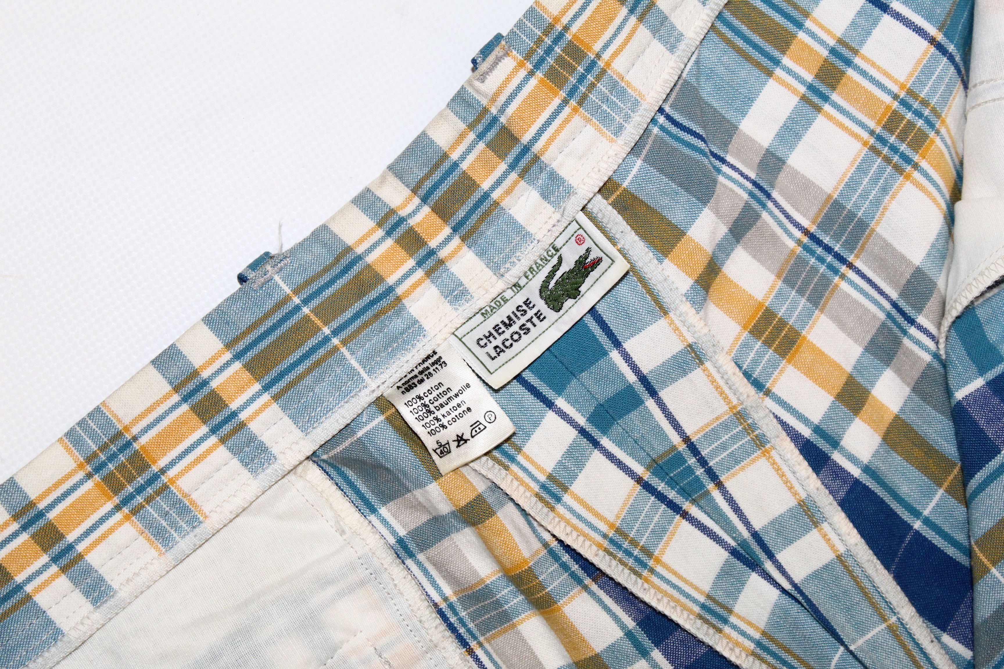 Lacoste 80s Chemise Lacoste Relaxed Double-check Cotton Casual Pants Size US 32 / EU 48 - 6 Thumbnail