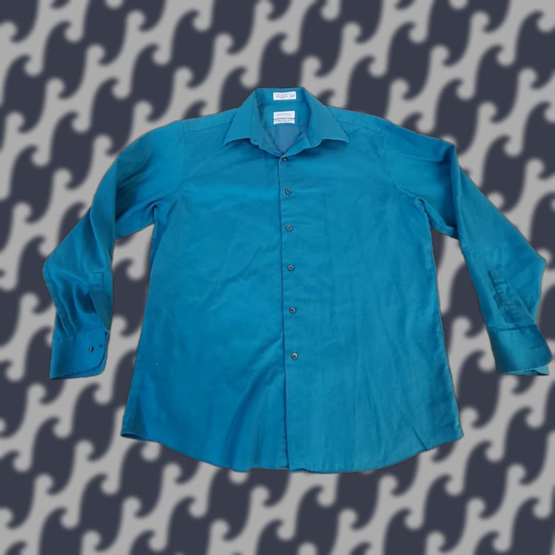 Vintage Concepts by Claiborne Button Up Shirt Men's 16.5 Long Sleeve Modern Fit Size US XL / EU 56 / 4 - 1 Thumbnail